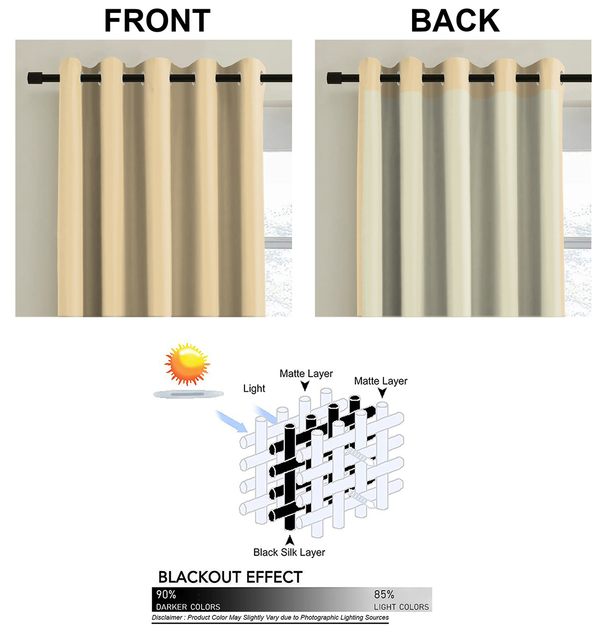ROMANO ORANGE BLACKOUT CURTAIN