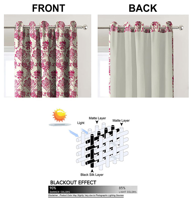 PAISLEY PINK BLACKOUT CURTAIN