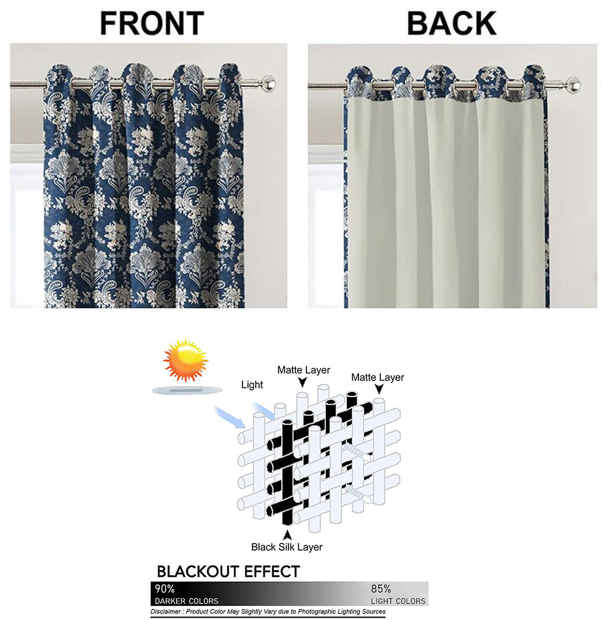 PAISLEY PURPLE PRINTED BLACKOUT CURTAIN