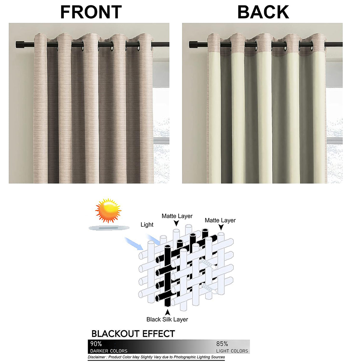 PETRA STONE PRINTED BLACKOUT CURTAIN