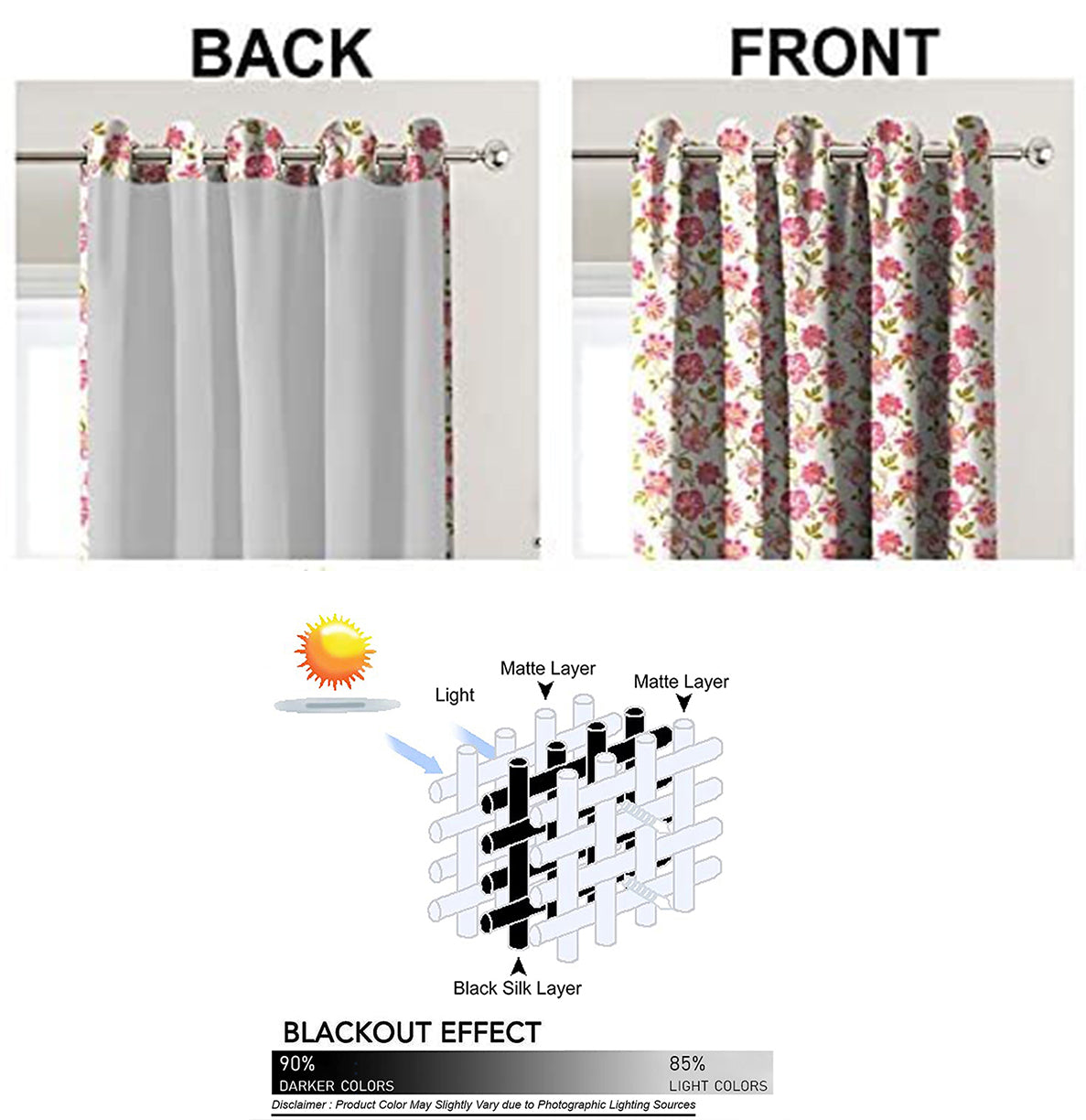 KASHMIRI PINK PRINTED BLACKOUT CURTAIN