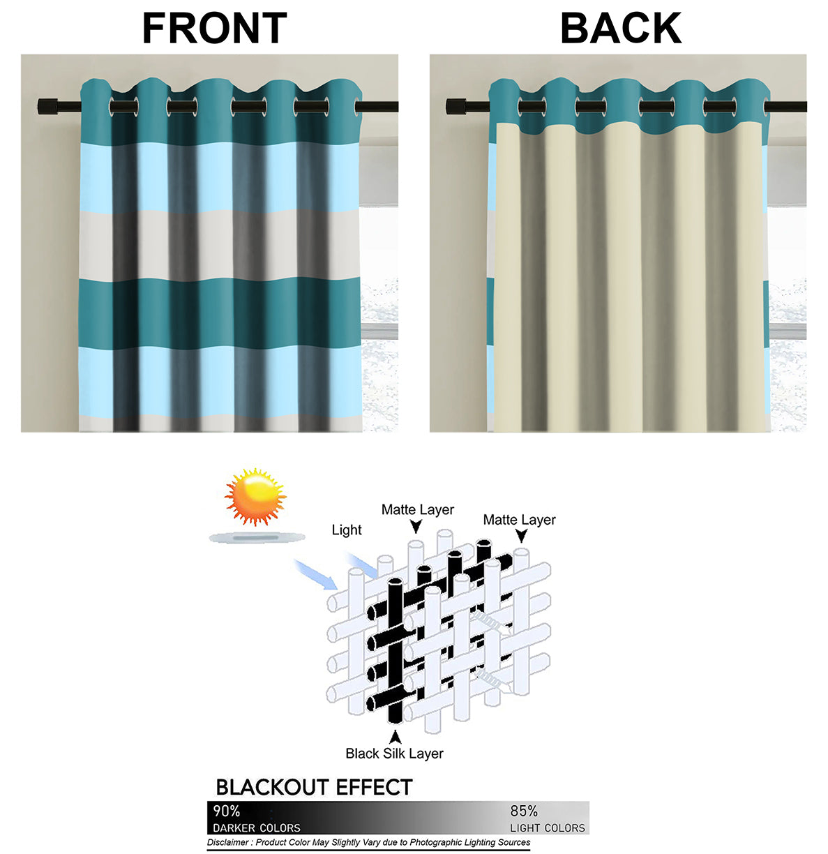 LUXE TEAL BLACKOUT CURTAIN