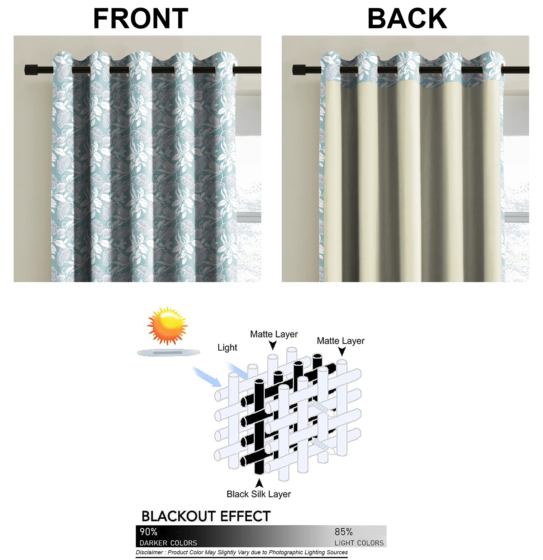 SAVANNA ALOE PRINTED BLACKOUT CURTAIN