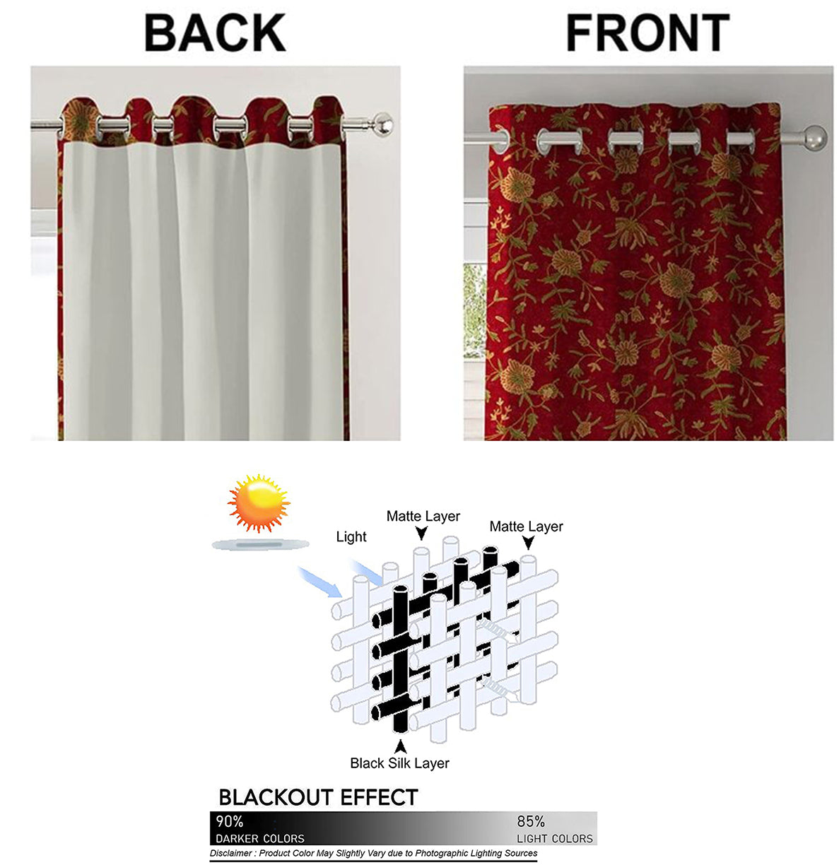 KASHMIRI MAROON PRINTED BLACKOUT CURTAIN