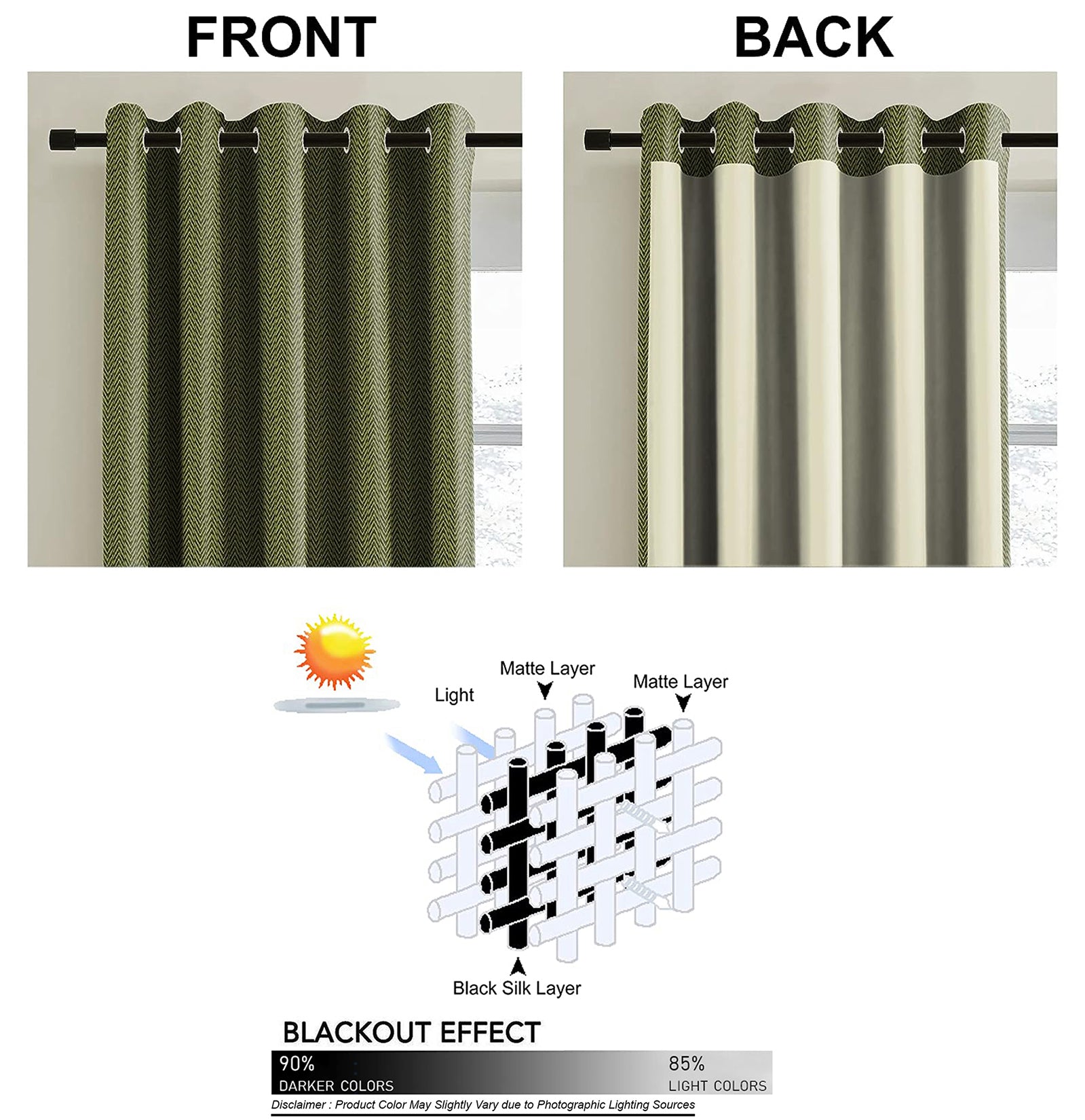 KASBAH GREEN BLACKOUT CURTAIN