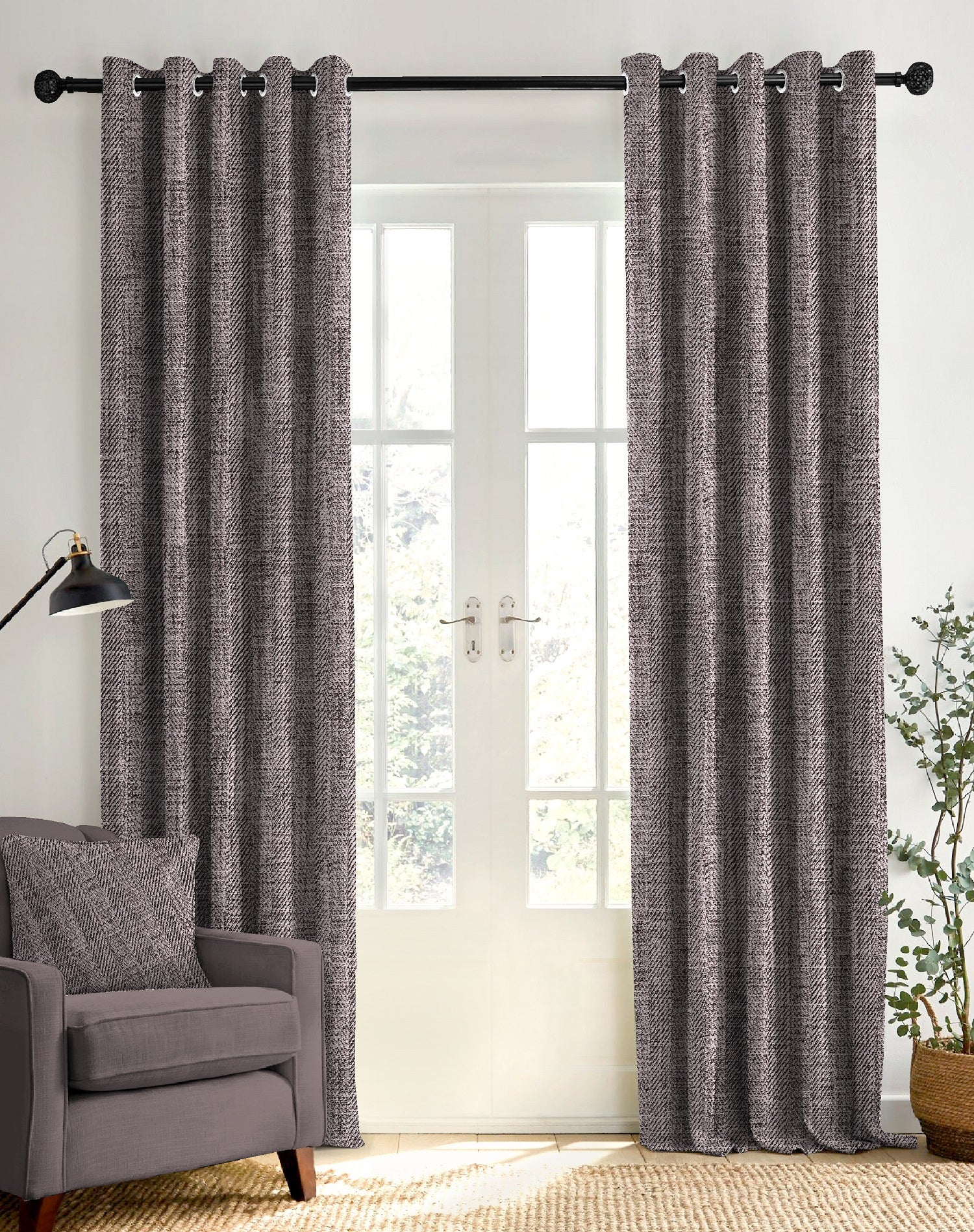 TEXTURA WINE DIGITAL PRINTED BLACKOUT CURTAINS