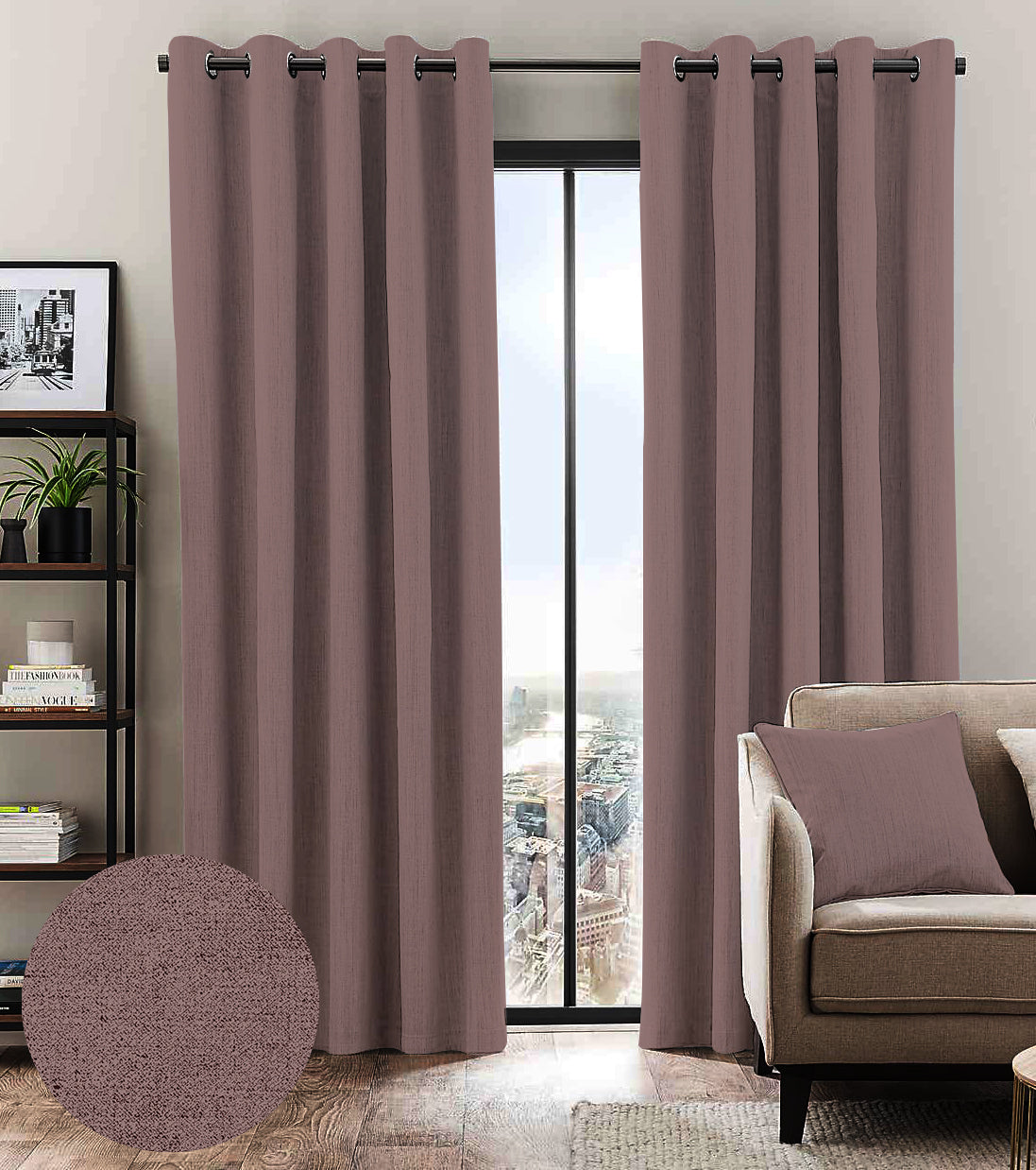 BROOKE STONE PRINTED BLACKOUT CURTAINS