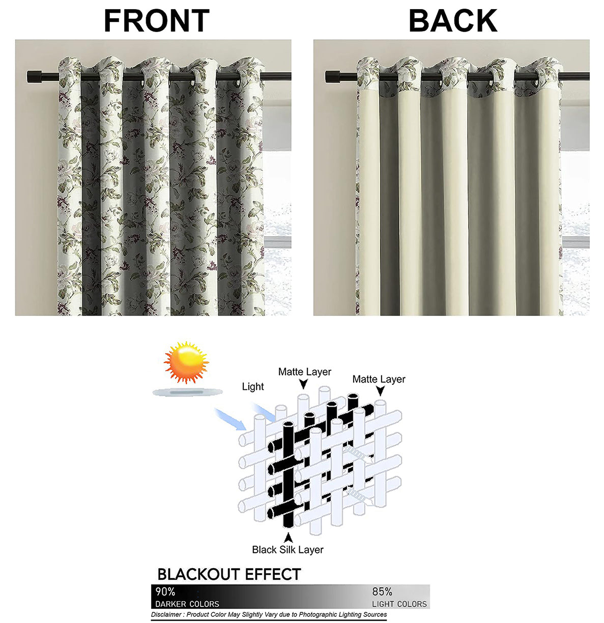 JORDAN BEIGE PURPL BLACKOUT CURTAINS