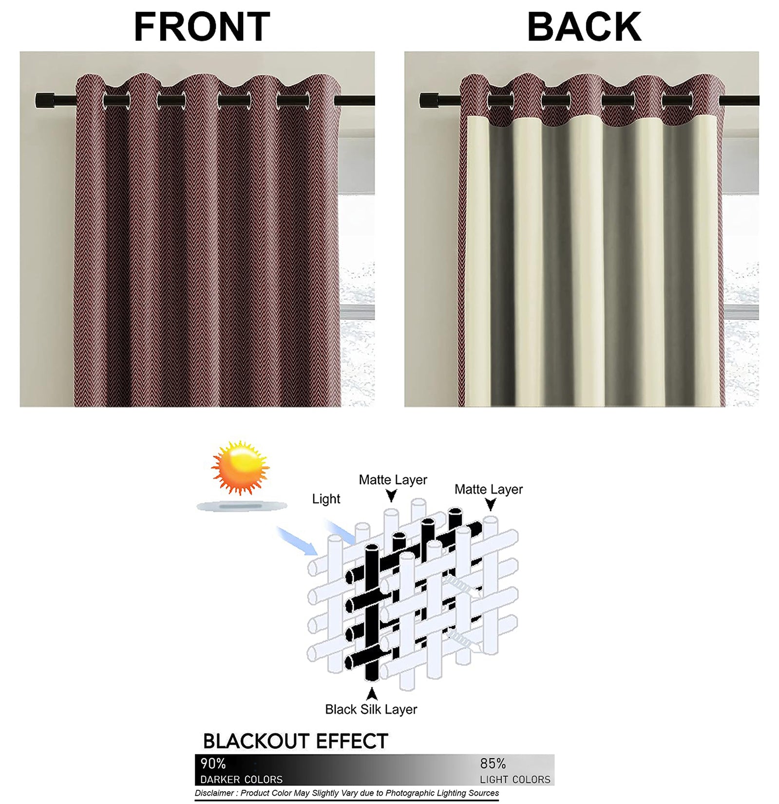 KASBAH MAROON BLACKOUT CURTAIN