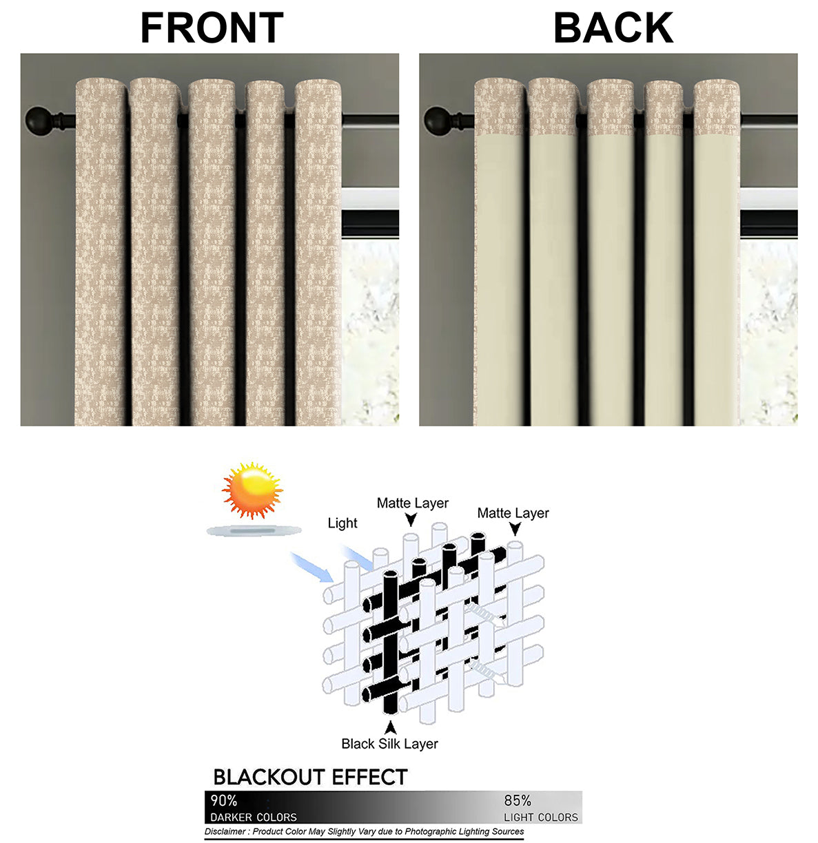 Venice Stone Blackout Curtain