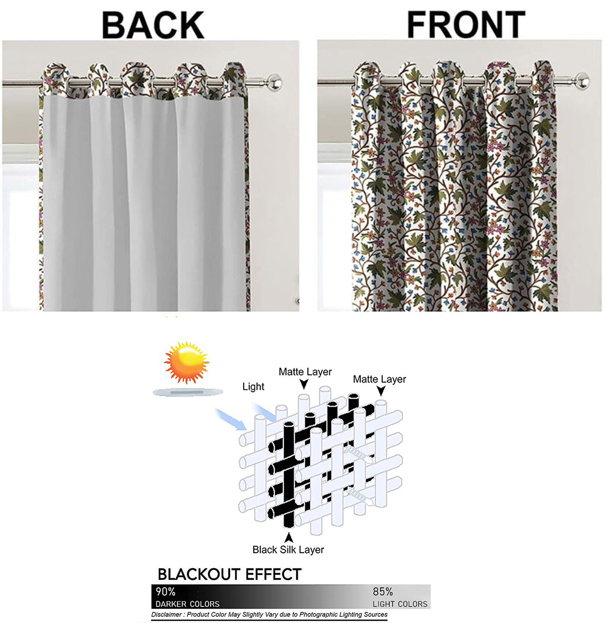 KASHMIRI LEAF PRINTED BLACKOUT CURTAIN