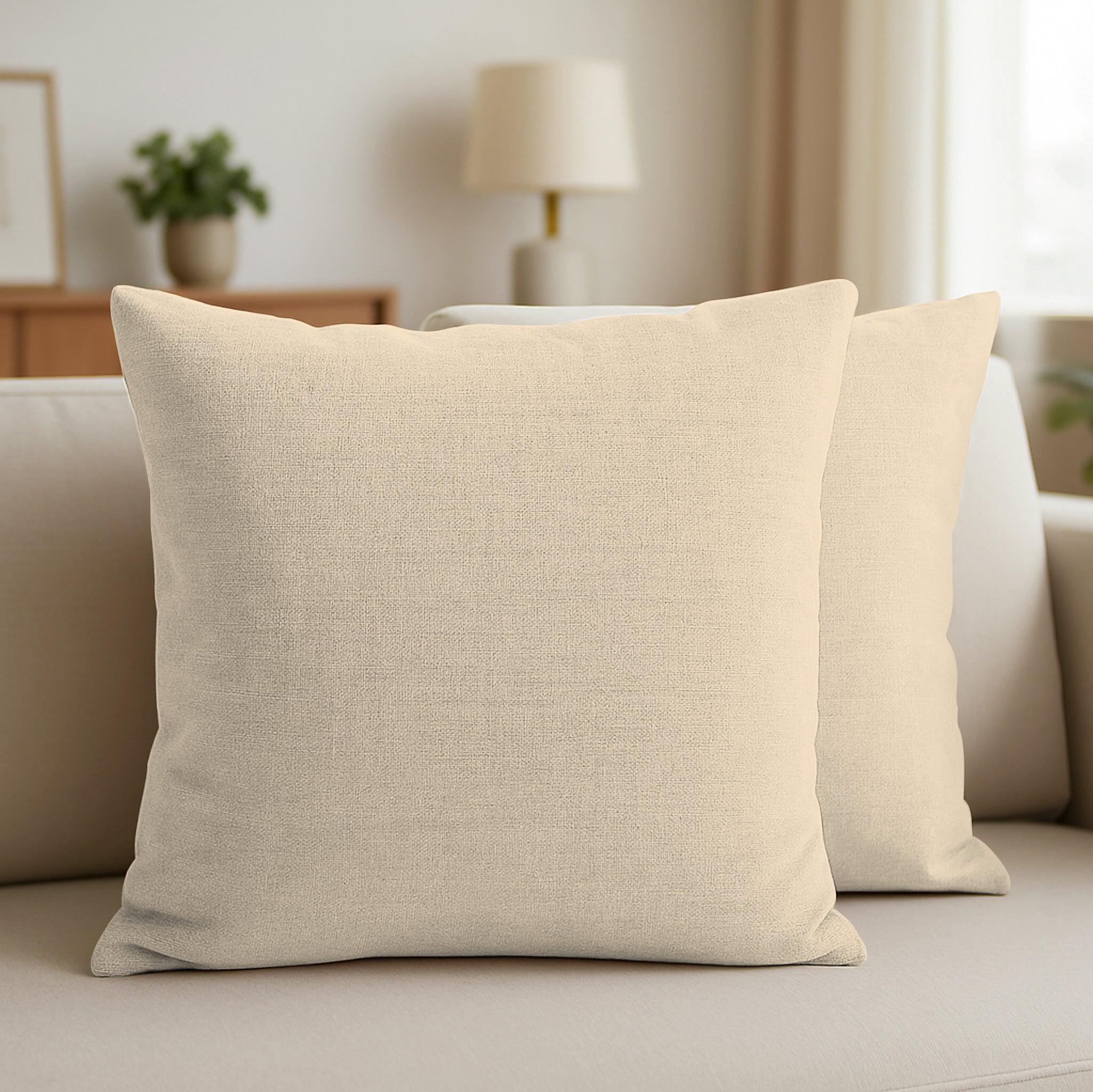 PUMA BEIGE CUSHION COVER (Pack of 2)