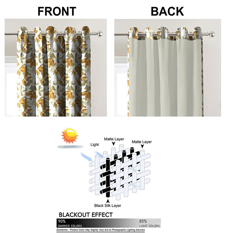 VADIA GOLD BLACKOUT CURTAINS