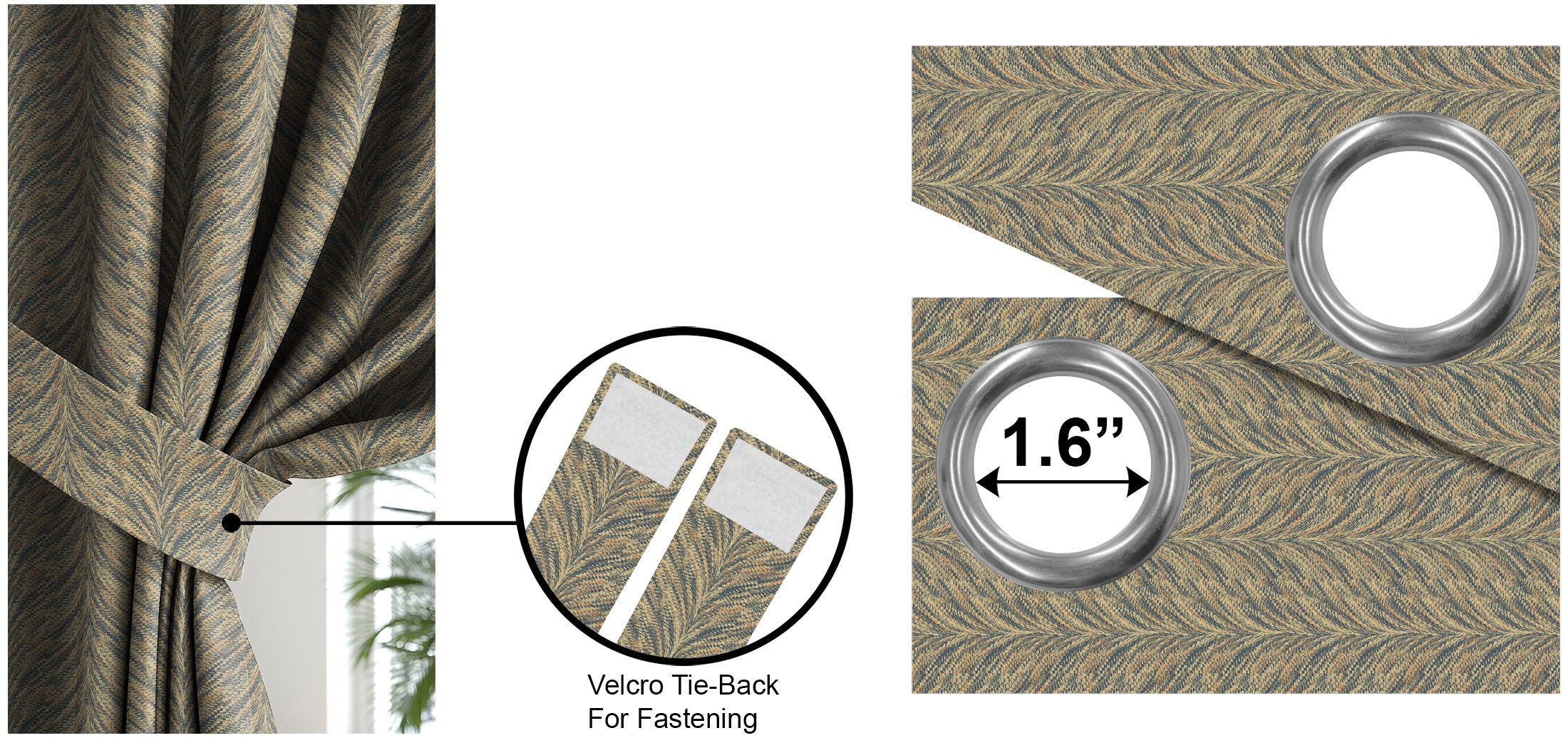 Luxor Amethyst Printed Blackout Curtains