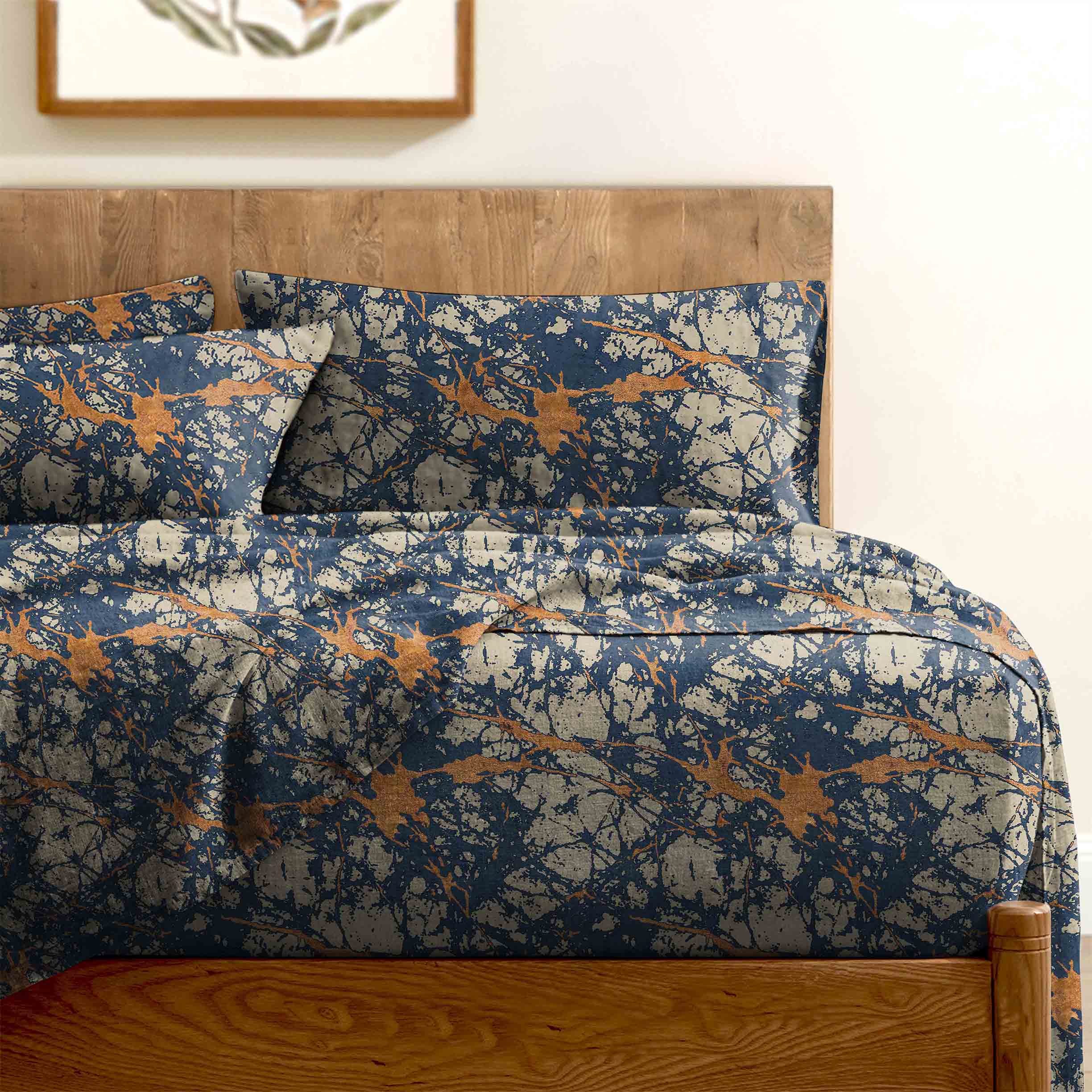 LAVA AMETHYSTY BEDSHEET FOR DOUBLE BED WITH 2 PILLOWCOVERS KING SIZE (104" X 90")