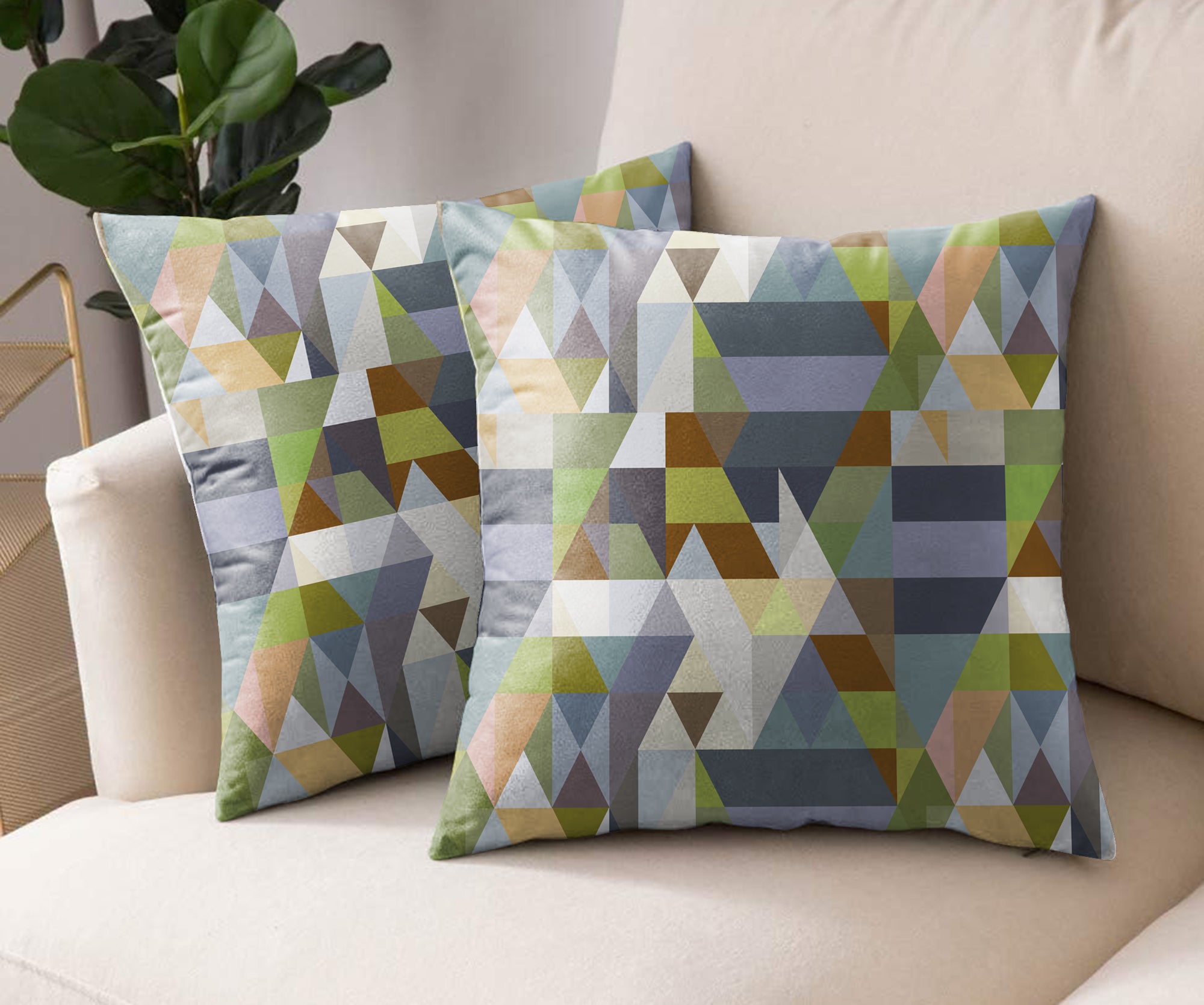 RUGA APPLE GREEN DIGITAL PRINTED CUSHION COVER (Pack of 2)