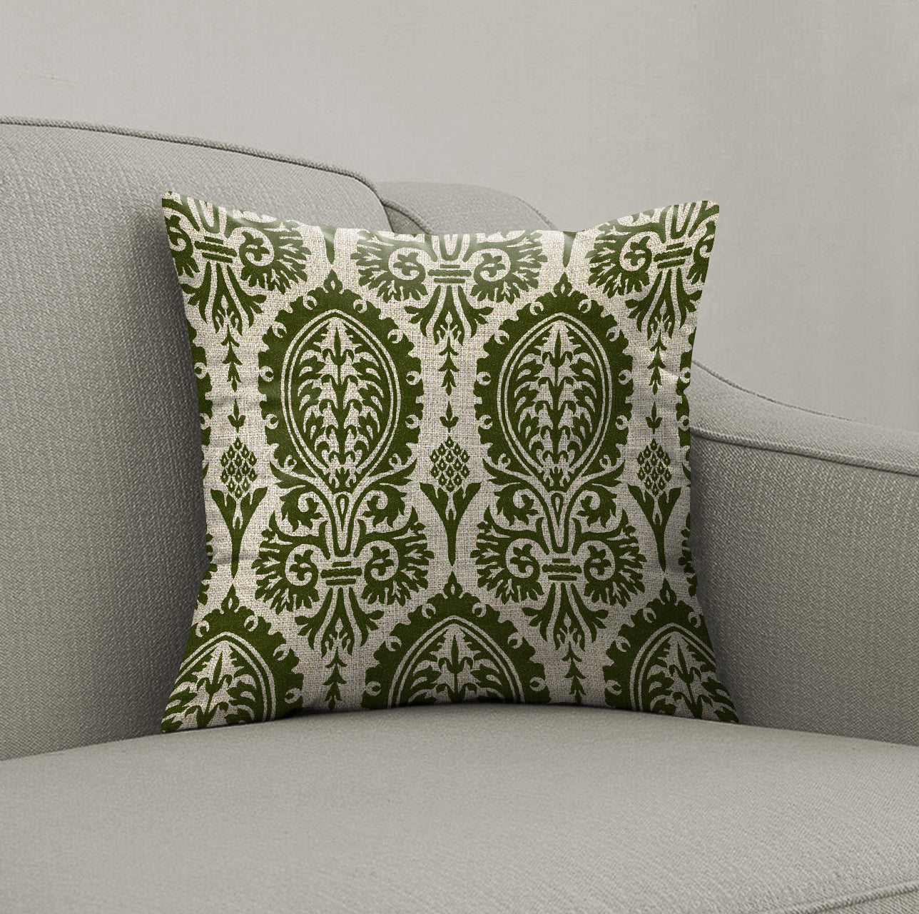 MANCHESTER ARMY GREEN DIGITAL PRINTED CUSHION COVER (Pack of 2)