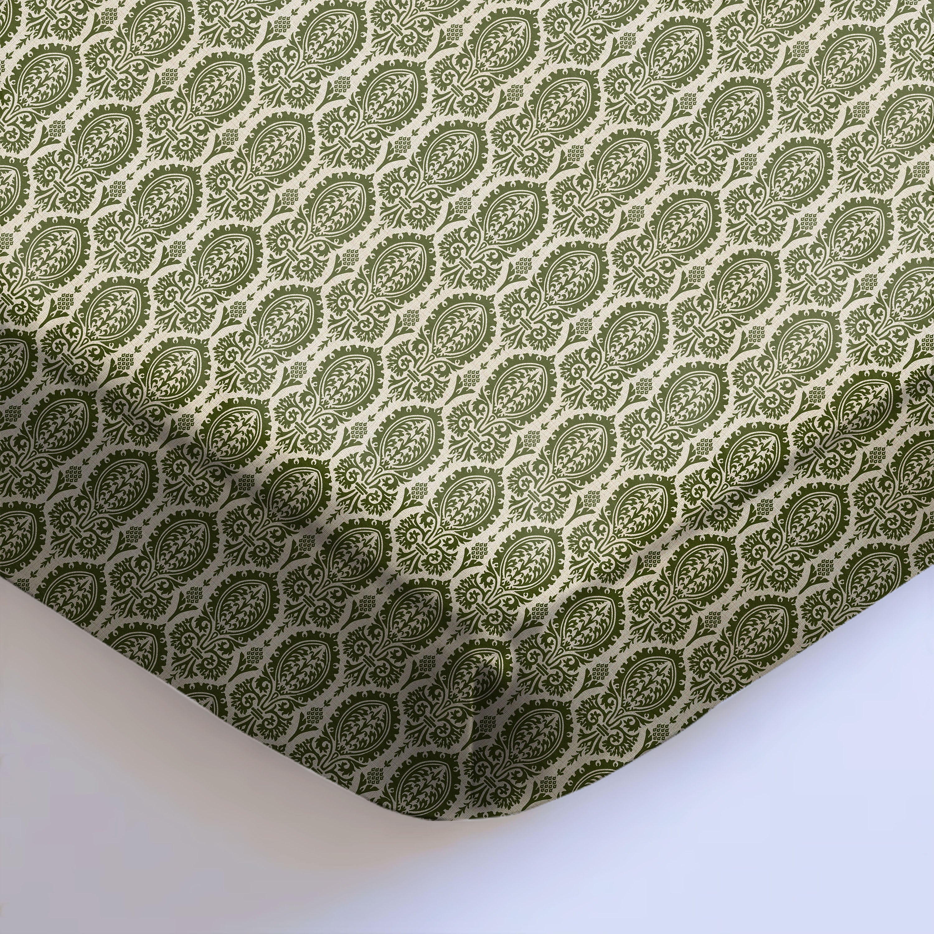 Manchester Army Green Bedcover for Double Bed with 2 Pillow Covers King Size (104" X 90")