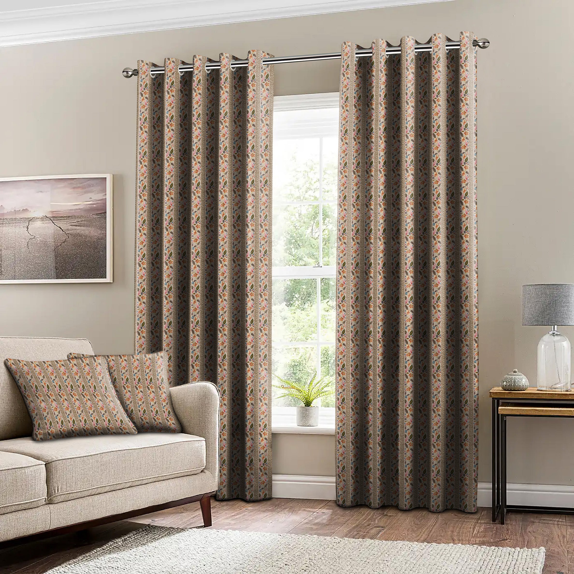 KASBAH-03 BEIGE BLACKOUT CURTAIN
