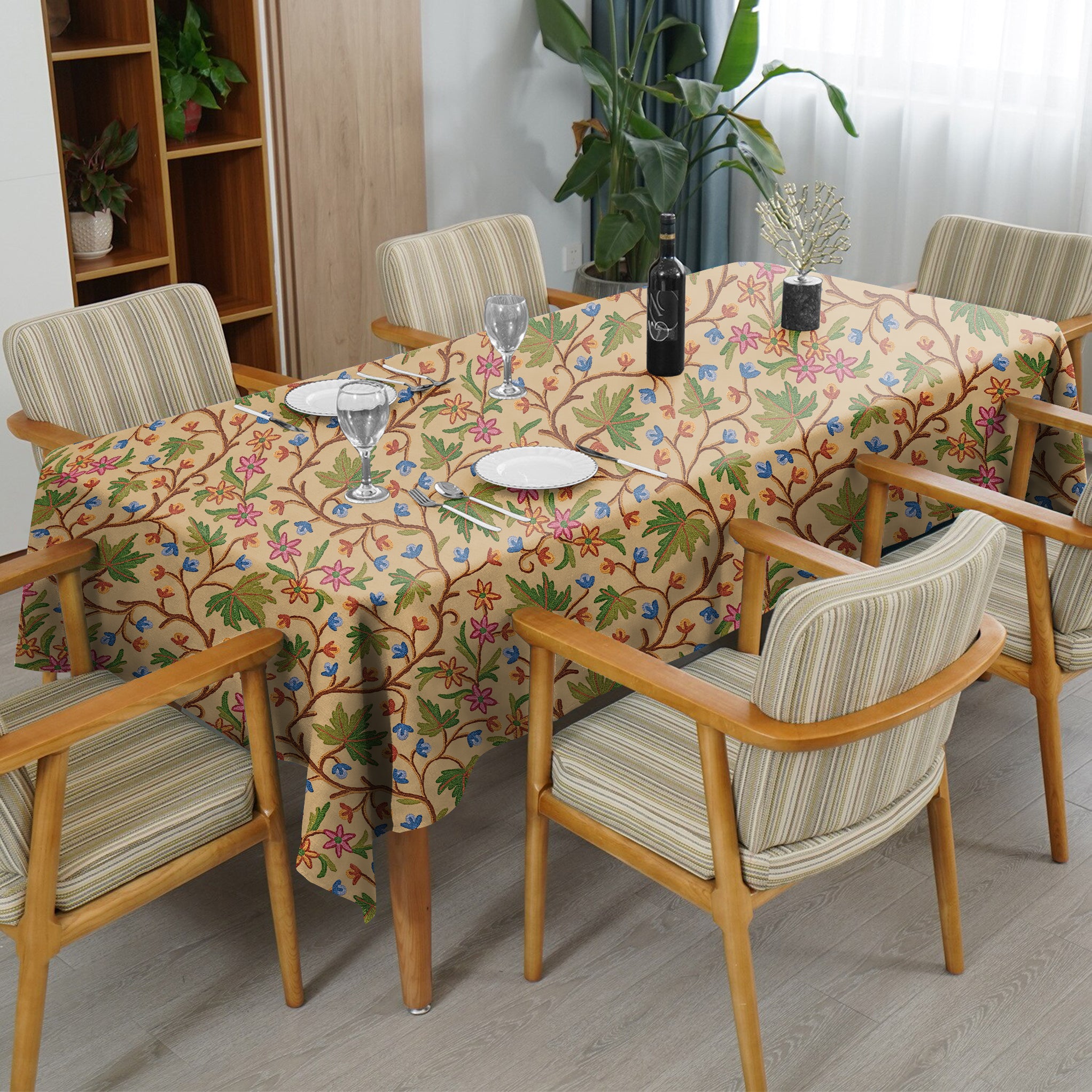 VAROSKI KASHMIRI BEIGE TABLE CLOTH