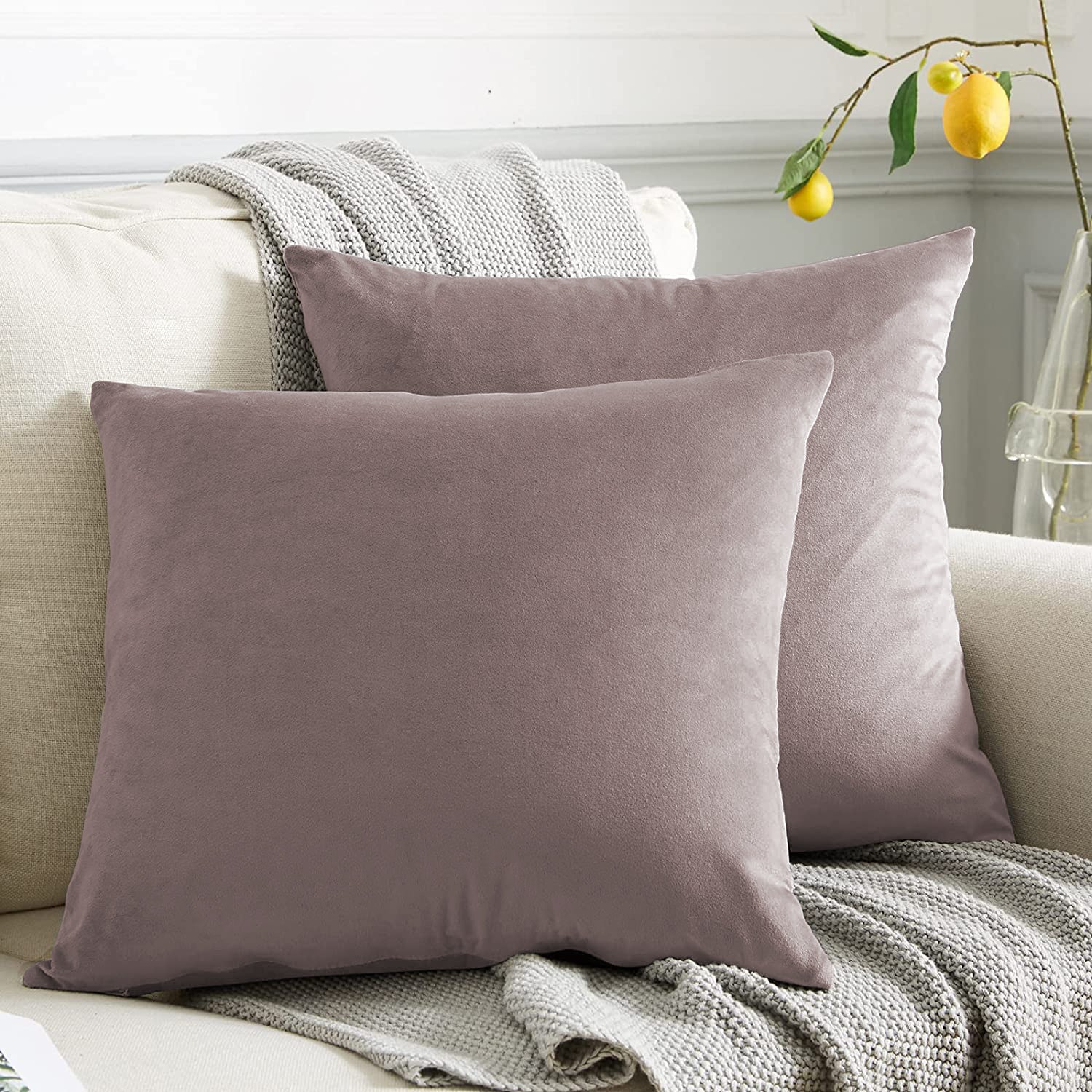 RAINBOW VELVET BISQUE-25 CUSHION COVER (Pack of 2)