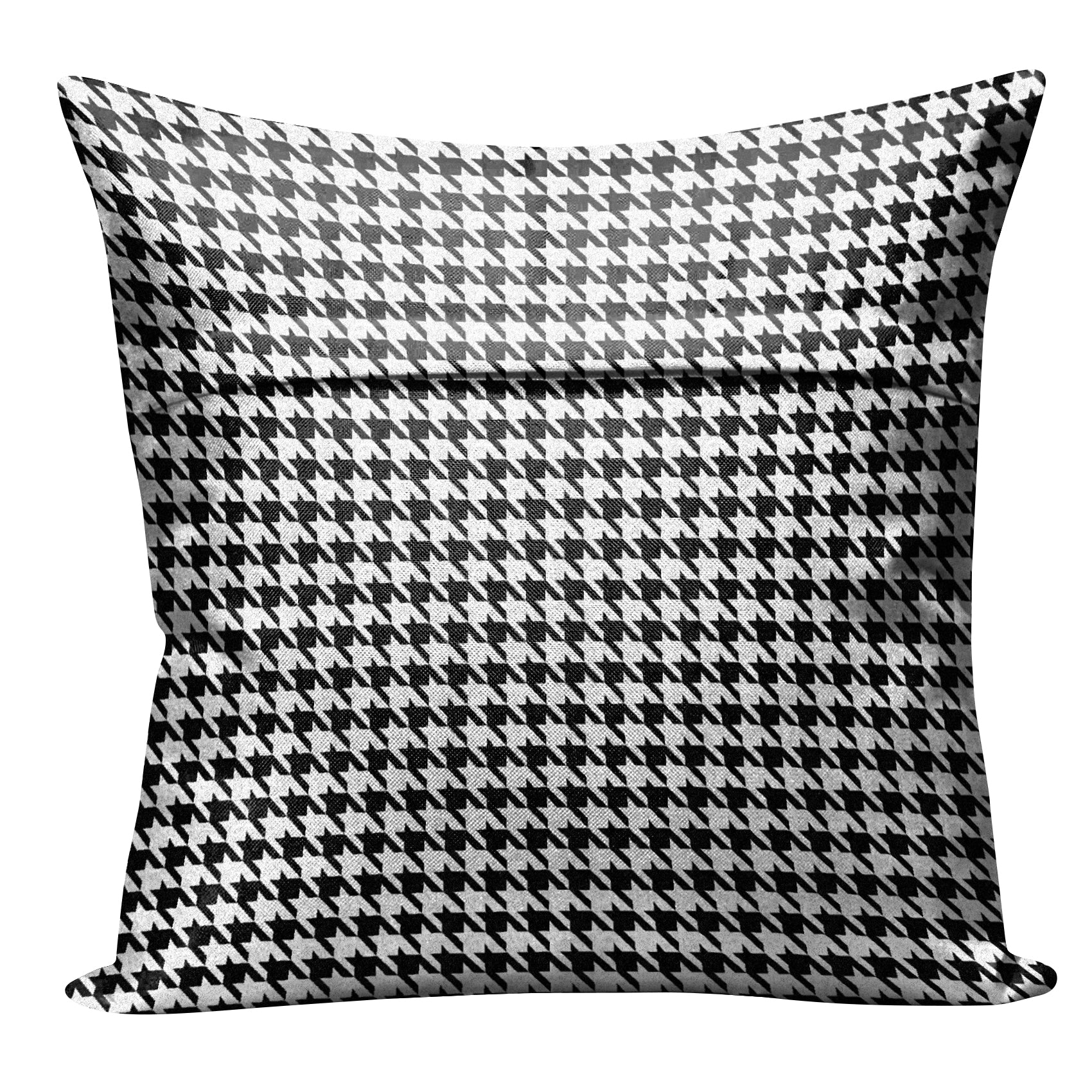 HOUNDSTOOTH BLACK DIGITAL PRINTED CUSHION COVER (Pack of 2)
