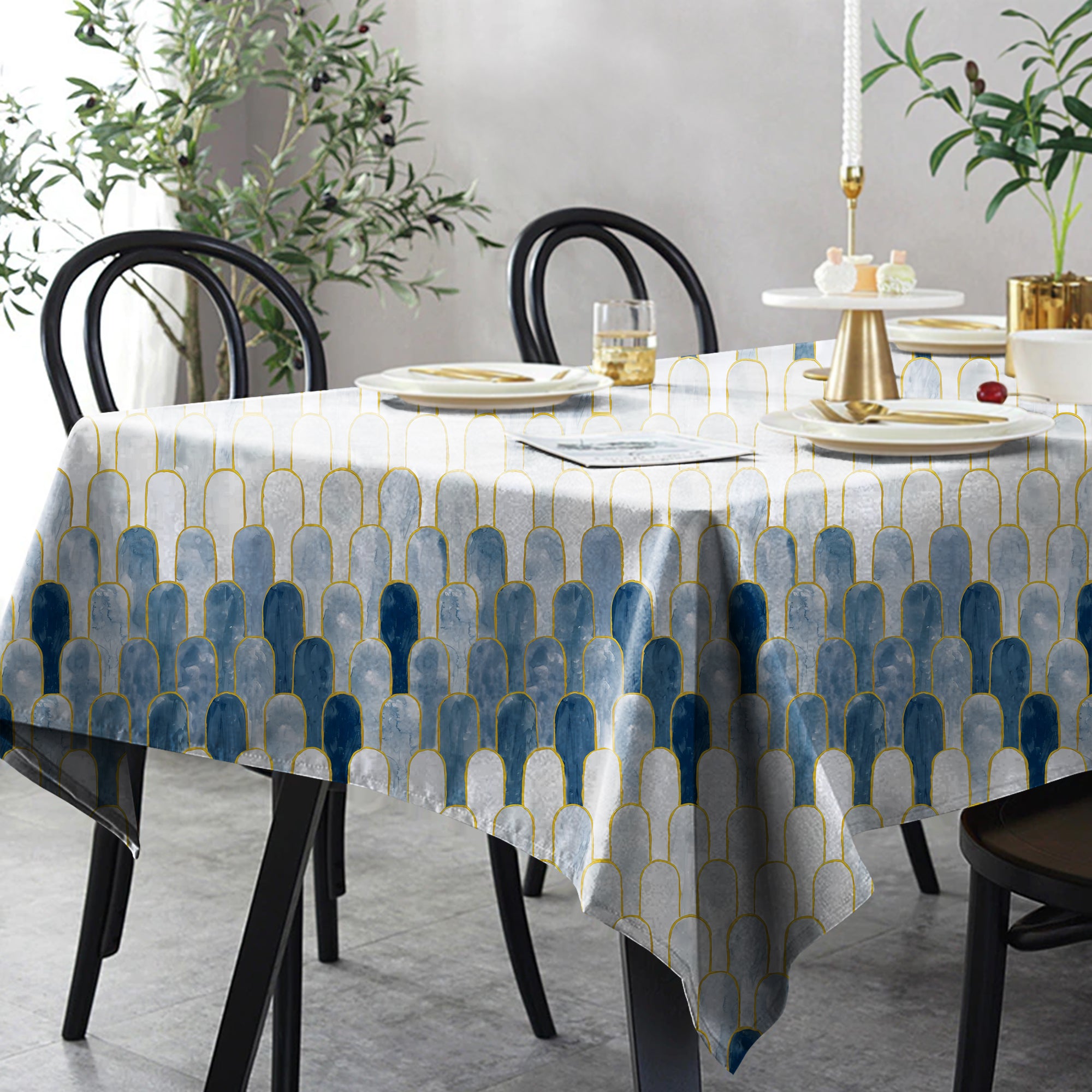 NICOBAR BLUE 6 SEATER TABLE CLOTH