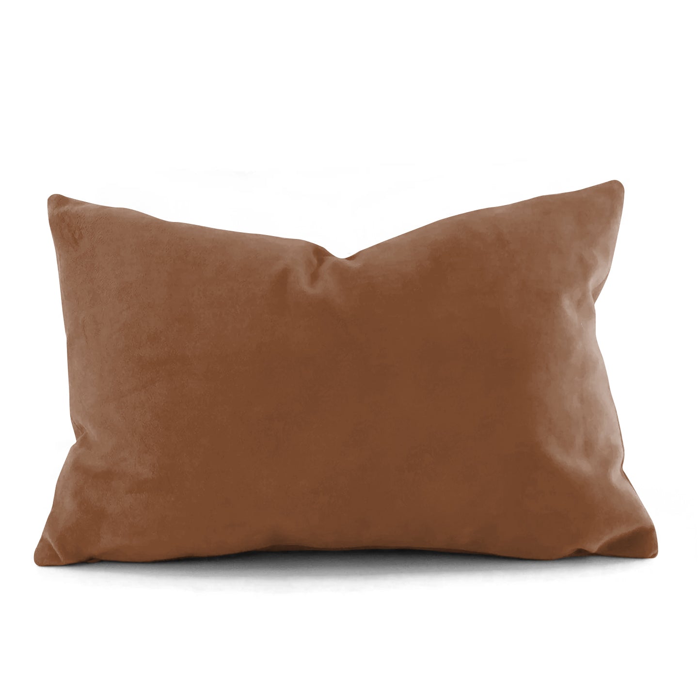 CASABLEU VELVET RECTANGULAR CUSHION COVER THROW PILLOW COVER FOR LIVING ROOM COUCH SINGLE SOFA, COLOURFUL MODERN COLOUR - BROWN) (Pack of 2)