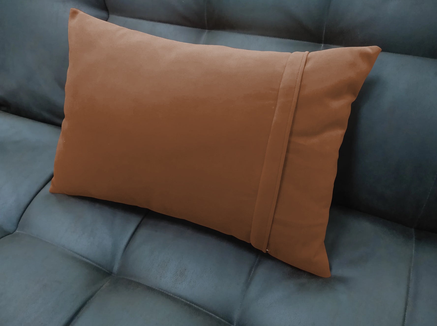 CASABLEU VELVET RECTANGULAR CUSHION COVER THROW PILLOW COVER FOR LIVING ROOM COUCH SINGLE SOFA, COLOURFUL MODERN COLOUR - BROWN) (Pack of 2)