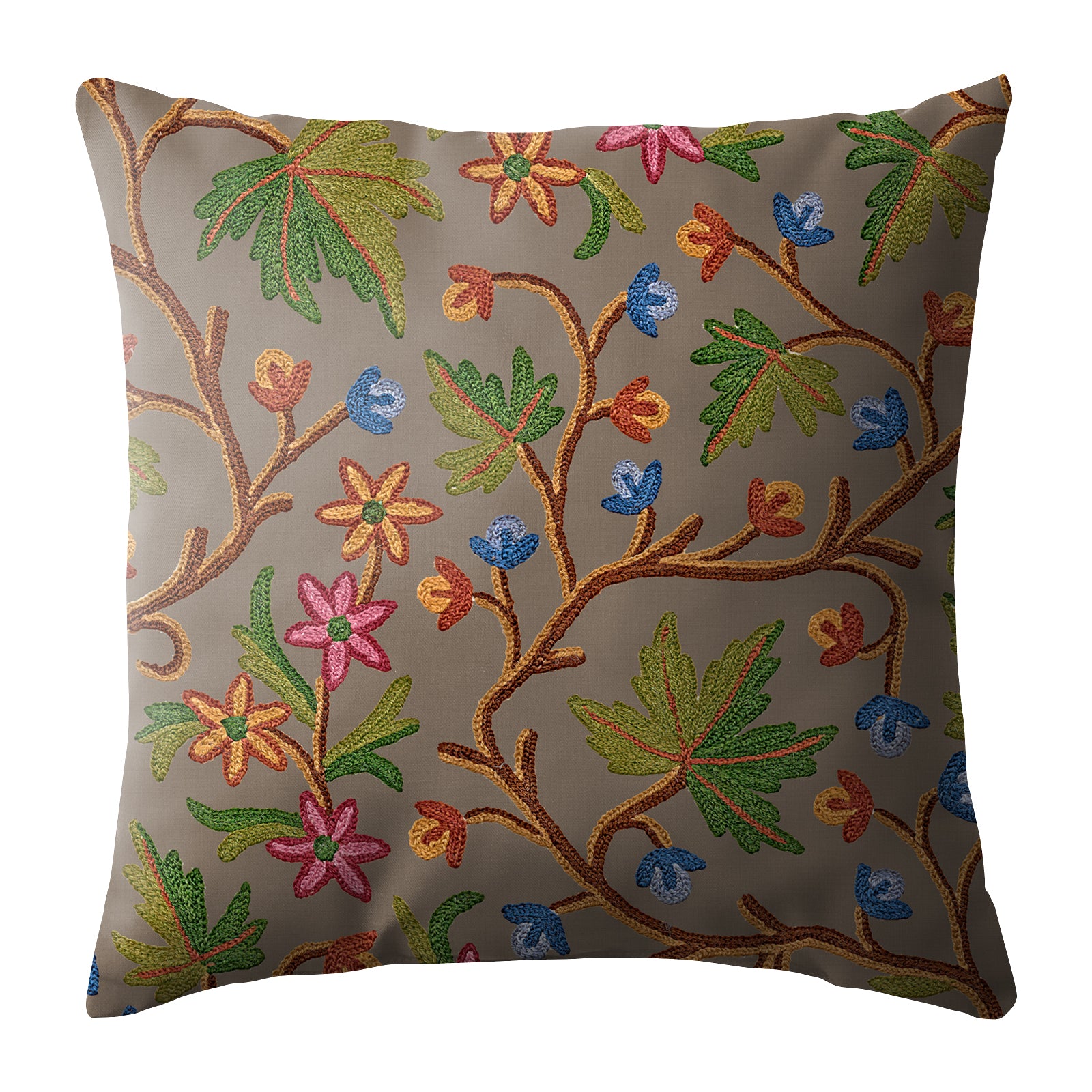 VAROSKI KASHMIRI BROWNISH DIGITAL PRINTED CUSHION COVER (Pack of 2)