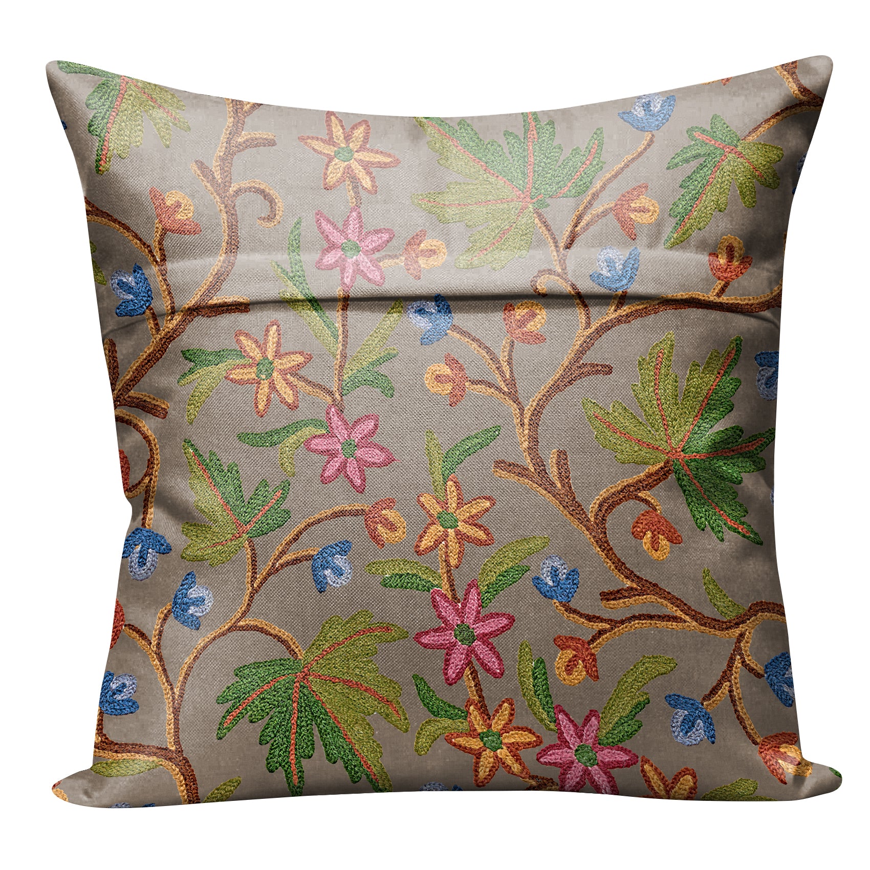 VAROSKI KASHMIRI BROWNISH DIGITAL PRINTED CUSHION COVER (Pack of 2)
