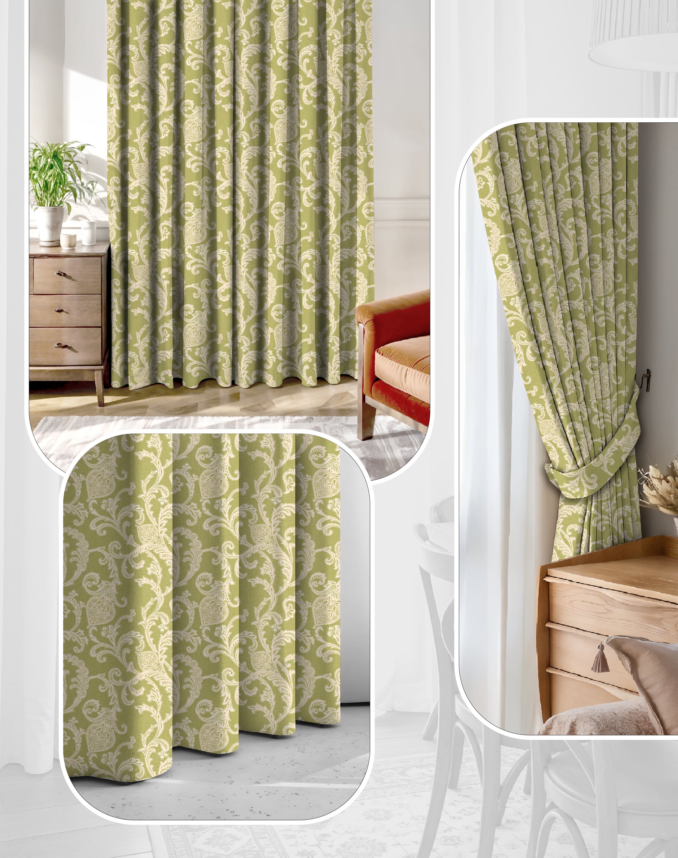 KELVIN AVOCADO DIGITAL PRINTED BLACKOUT CURTAINS