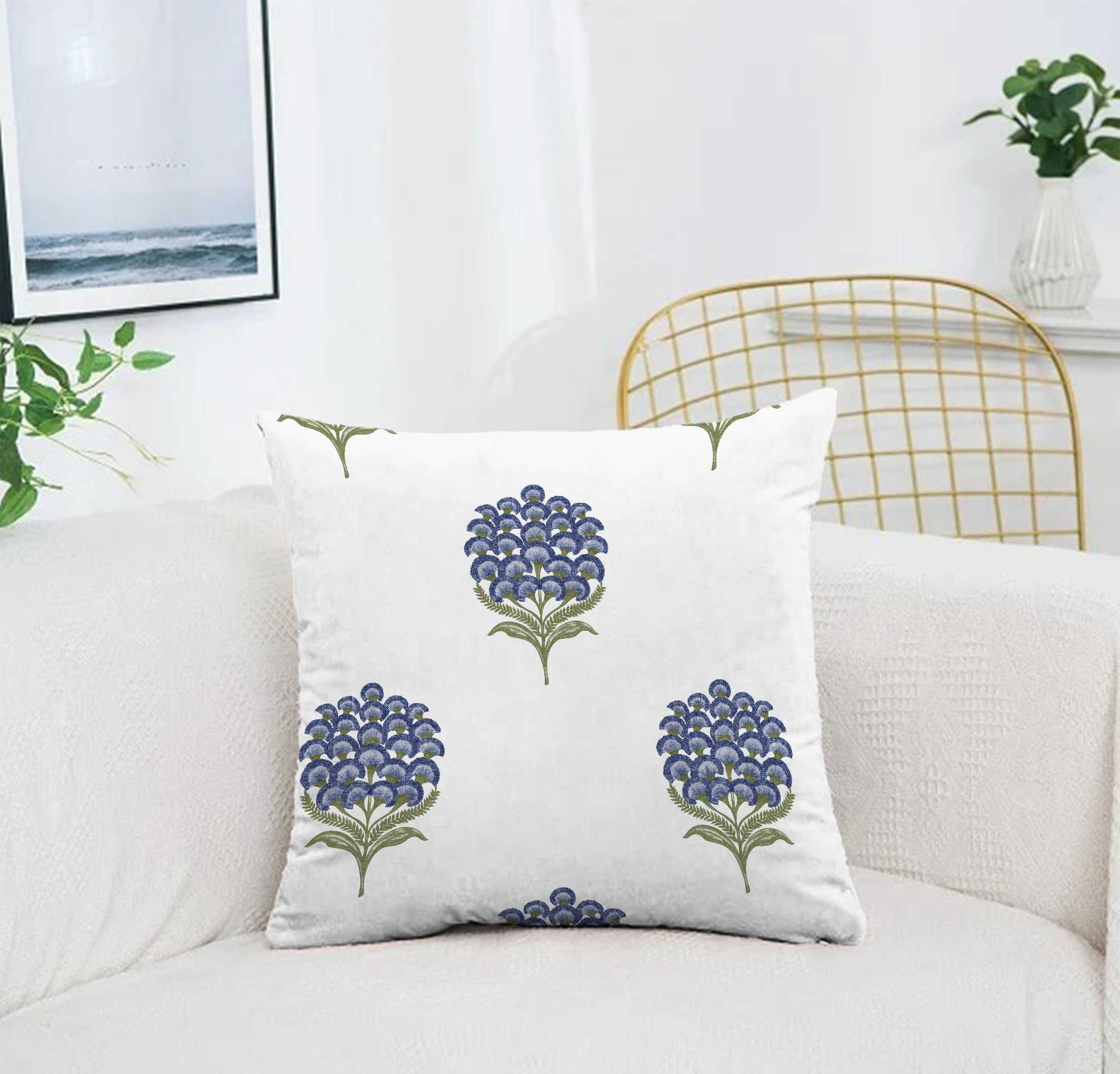POKHARA BLUE CUSHION COVER (Pack of 2)