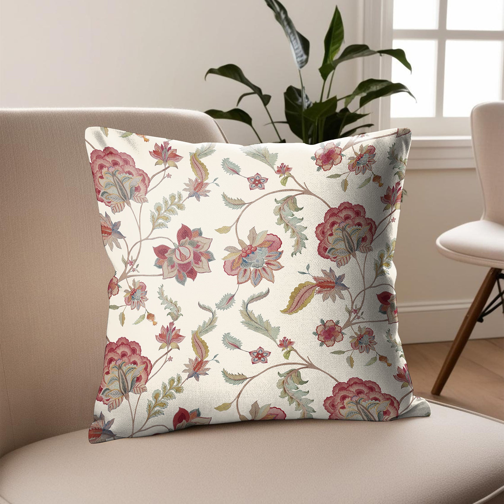 ASHFORD RED DIGITAL PRINTED CUSHION COVER (Pack of 2)