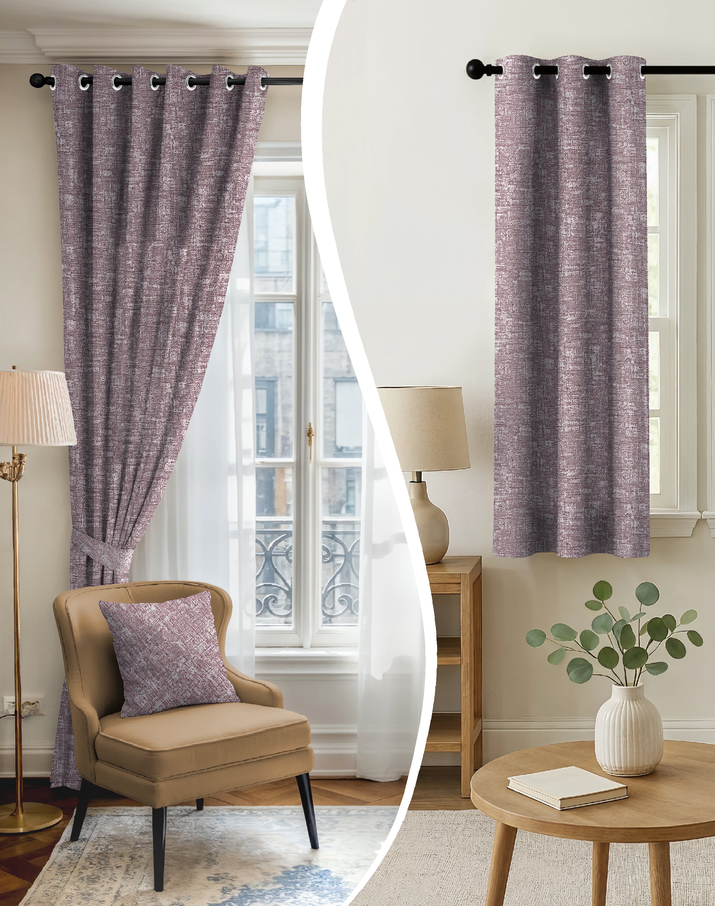 LIVA WINE DIGITAL PRINTED BLACKOUT CURTAINS