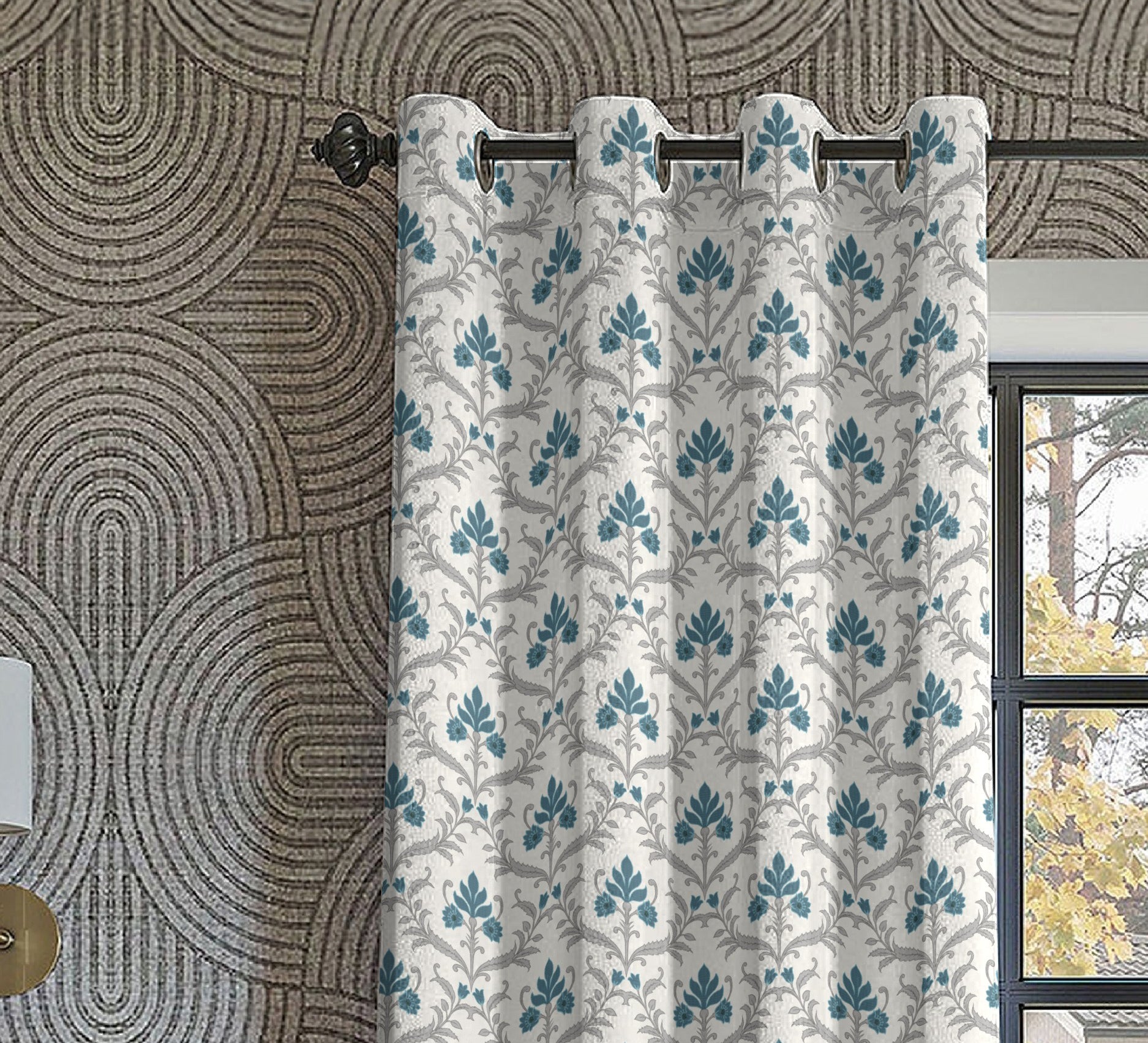 ZODIAC MATTY LYNCH PRINTED ROOM DARKENER/100% BLACKOUT CURTAIN