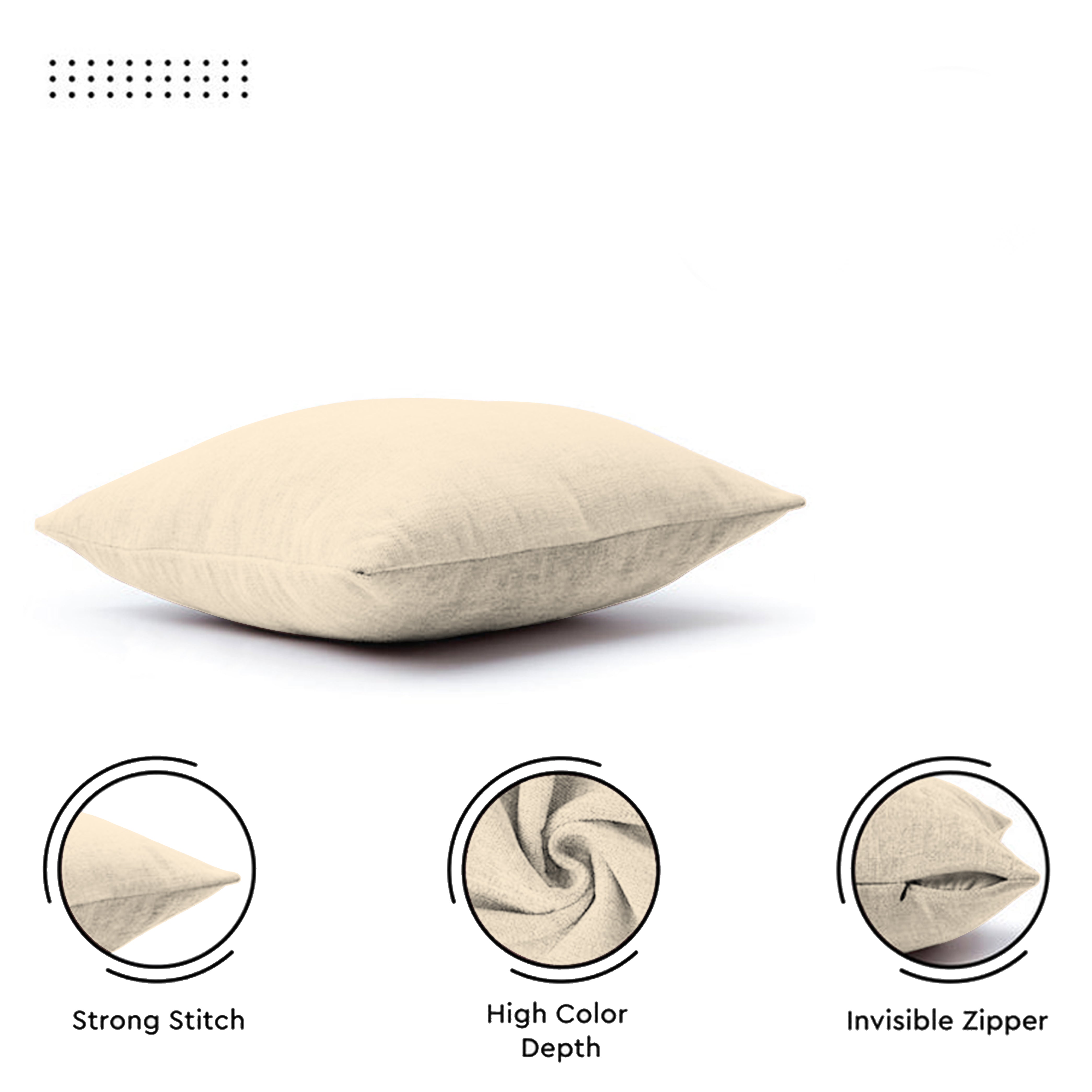 PUMA BEIGE CUSHION COVER (Pack of 2)