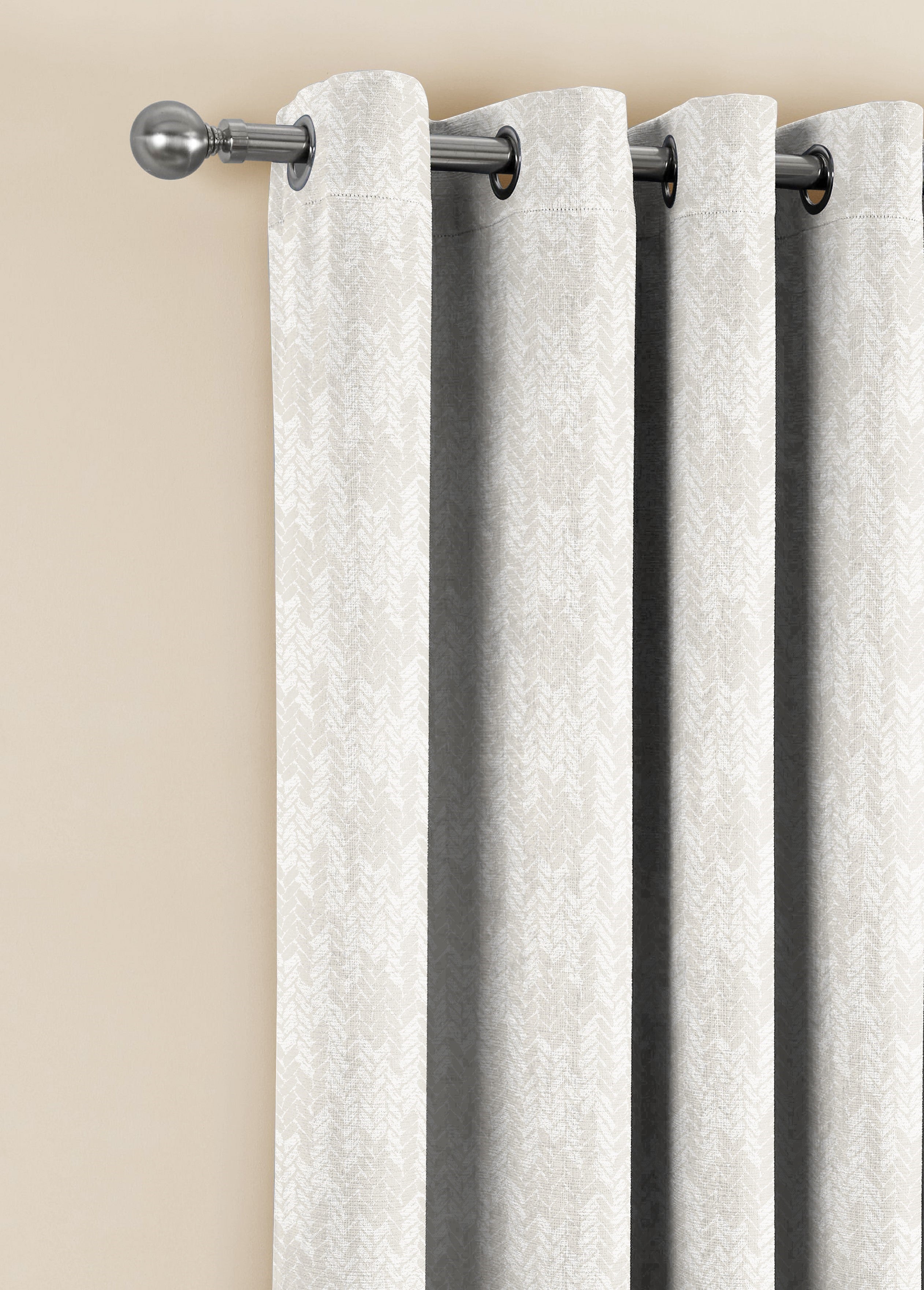 EDINA BEIGE PRINTED BLACKOUT CURTAIN