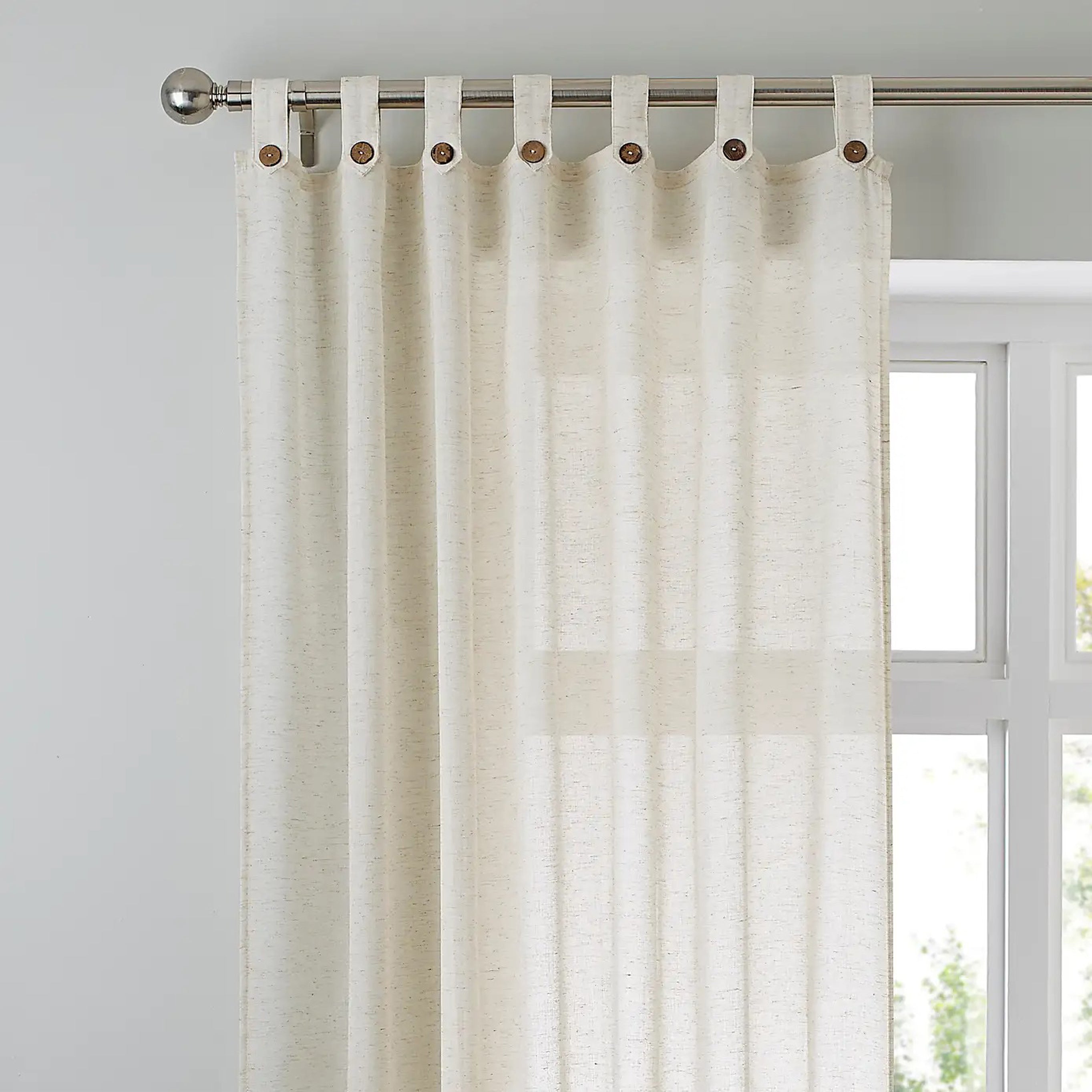 CREAM LINEN SHEER CURTAIN