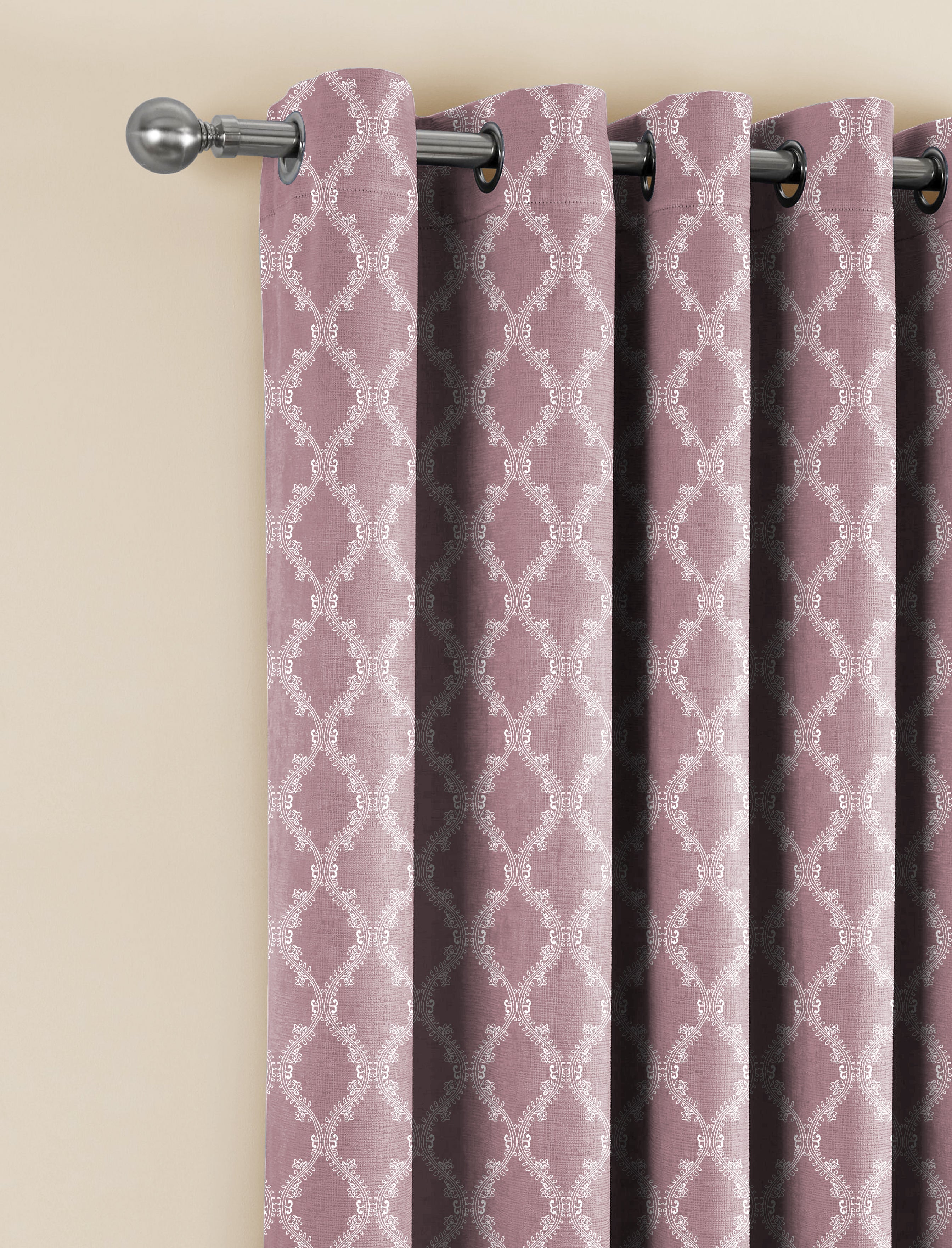 LAYLA ANTHEM PLUMROOM DARKENING PRINTED CURTAIN