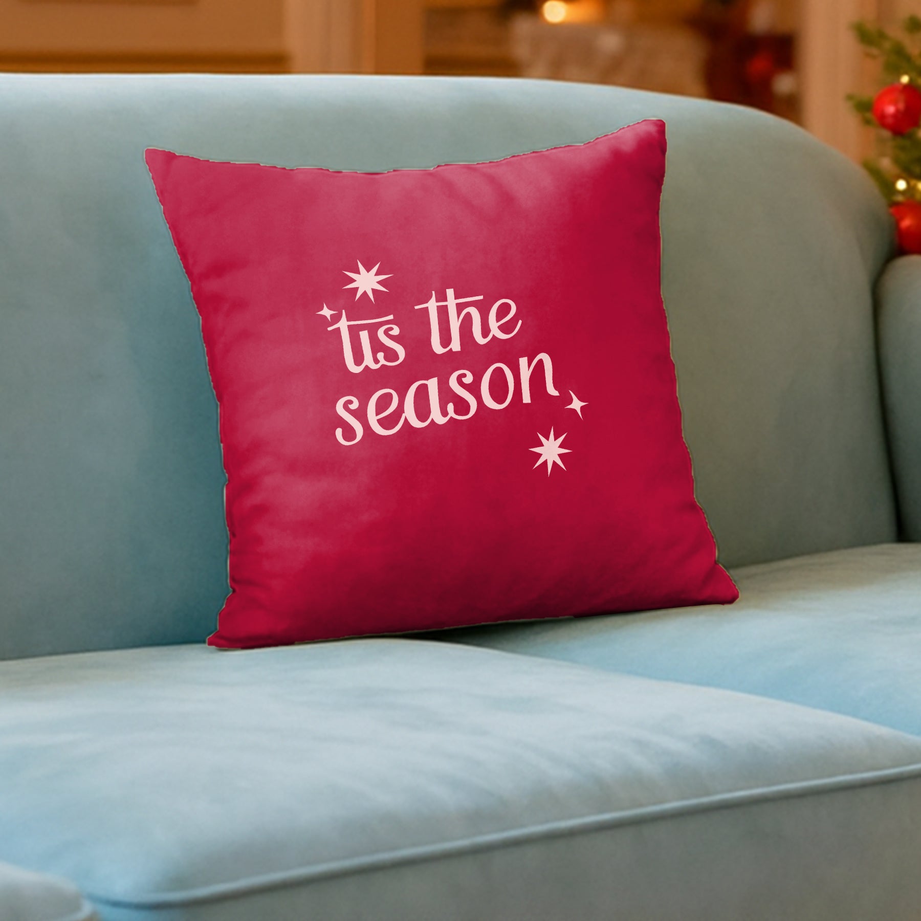 CHRISTMAS TIS THE SEASON CUSHION COVER (Pack of 2)