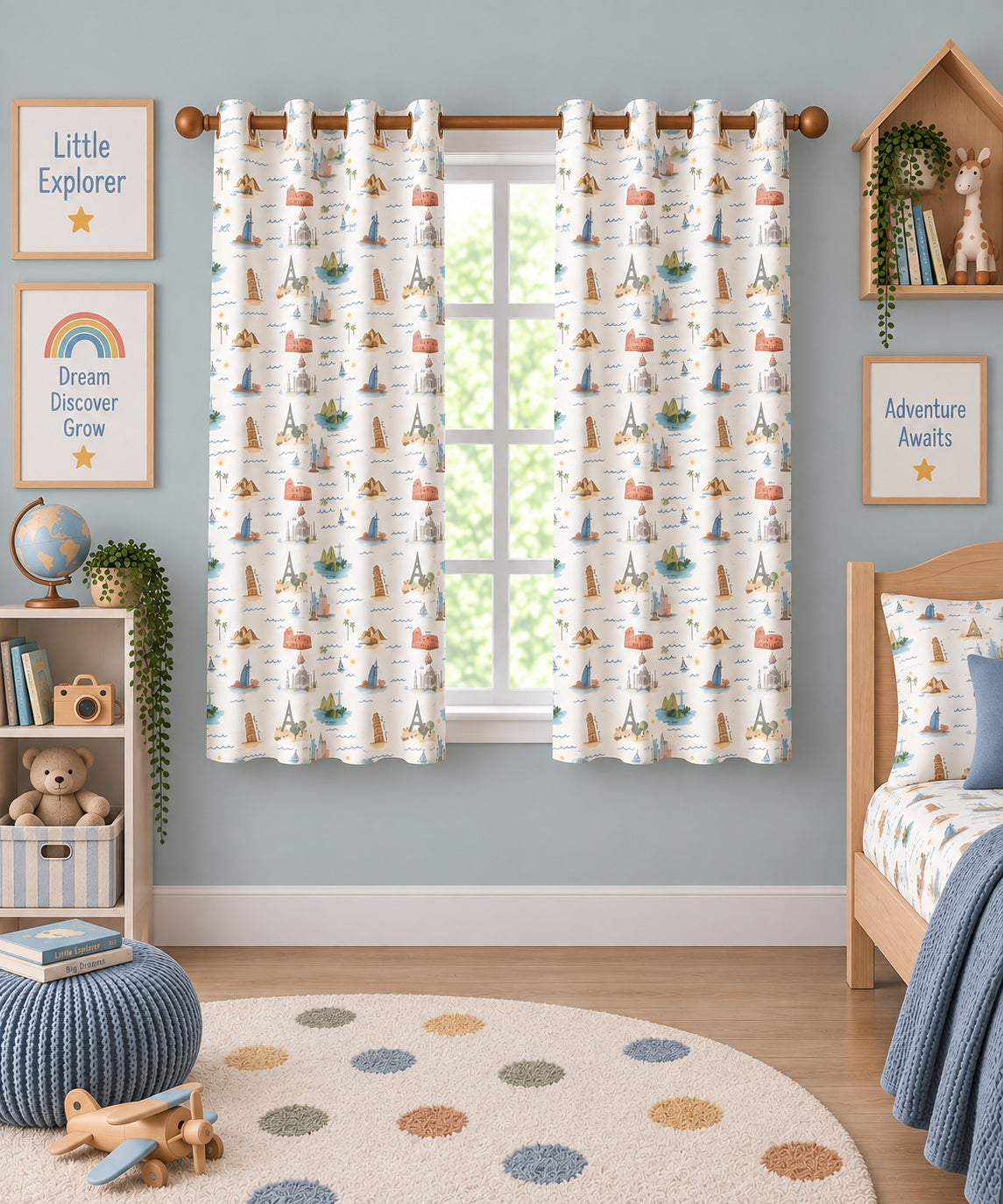 Little Traveler Printed Curtain
