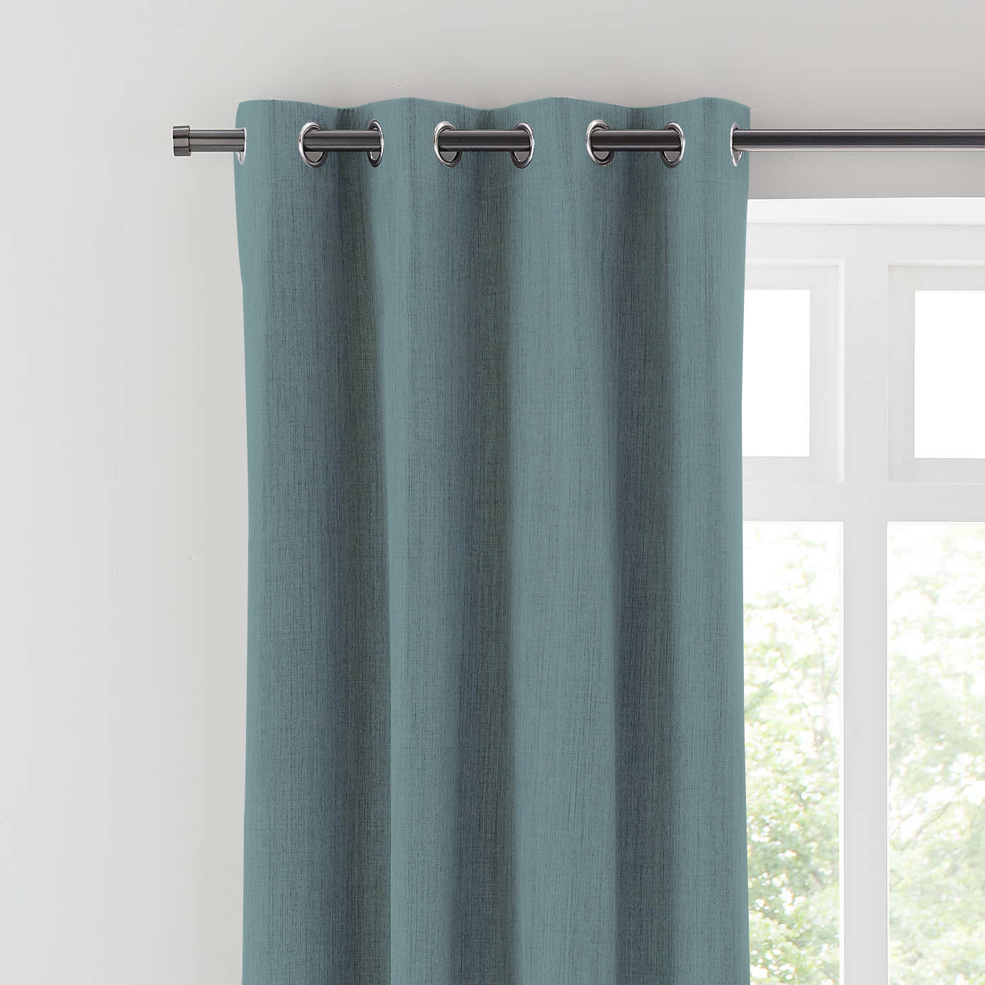 BROOKE TEAL PRINTED BLACKOUT CURTAINS
