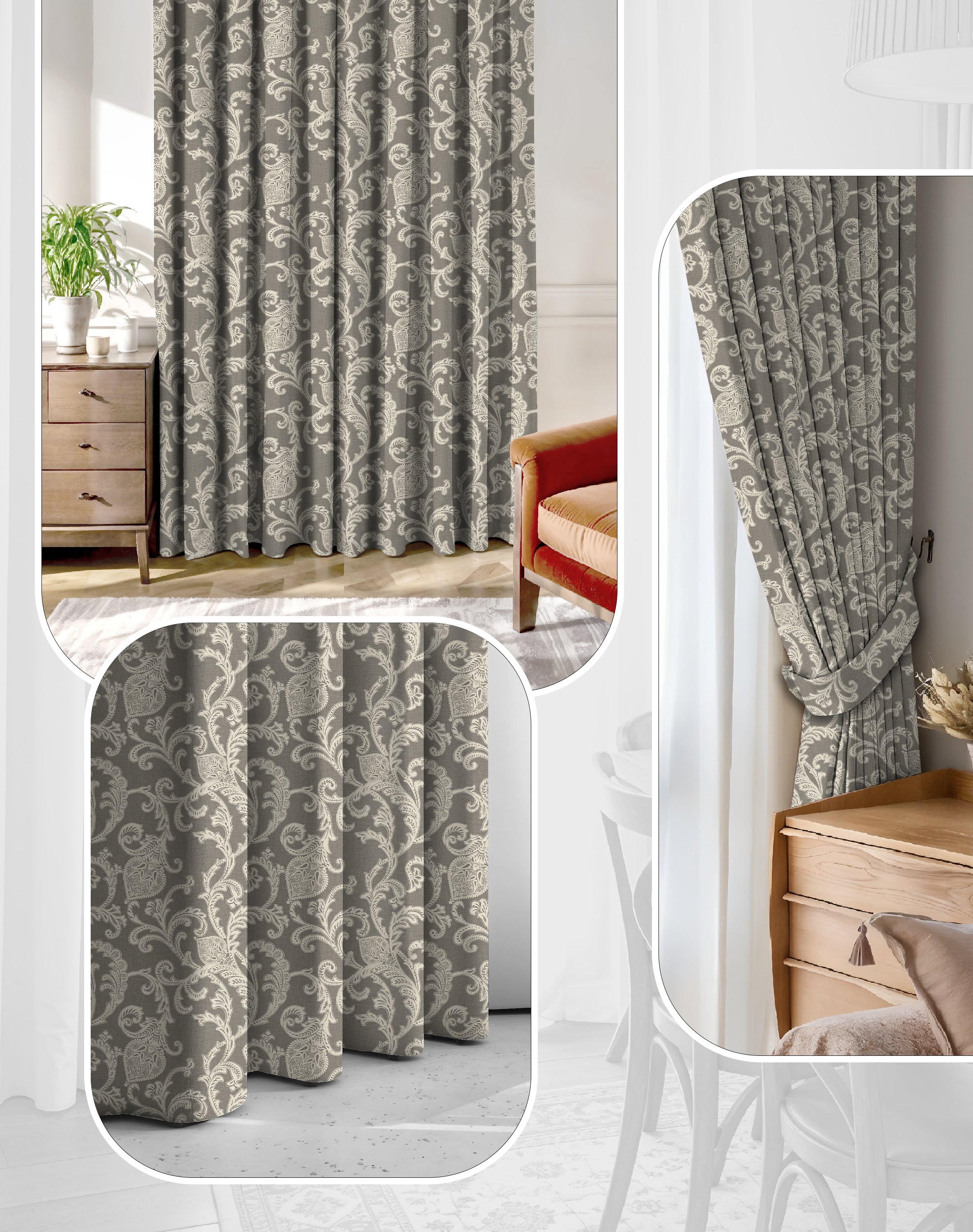 KELVIN ZORBA DIGITAL PRINTED ROOM DARKENER/100% BLACKOUT CURTAINS