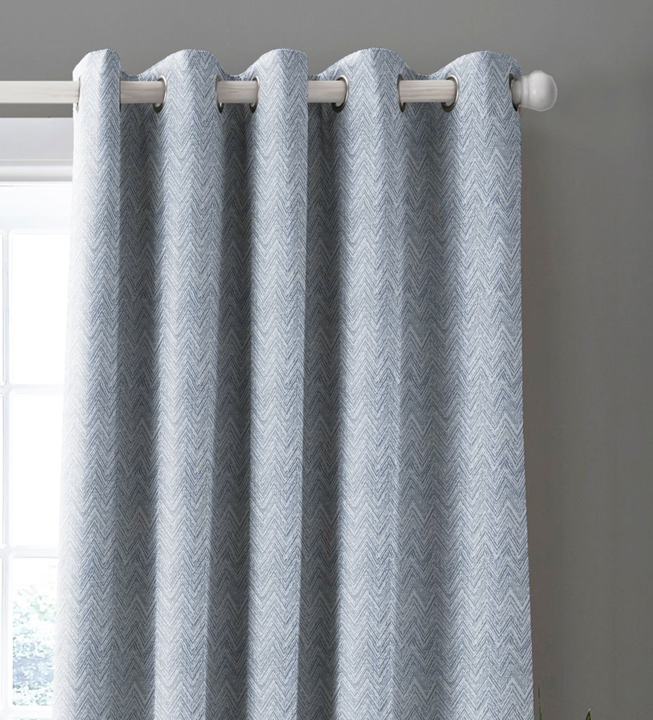 SONORA INK BLUE PRINTED BLACKOUT CURTAIN