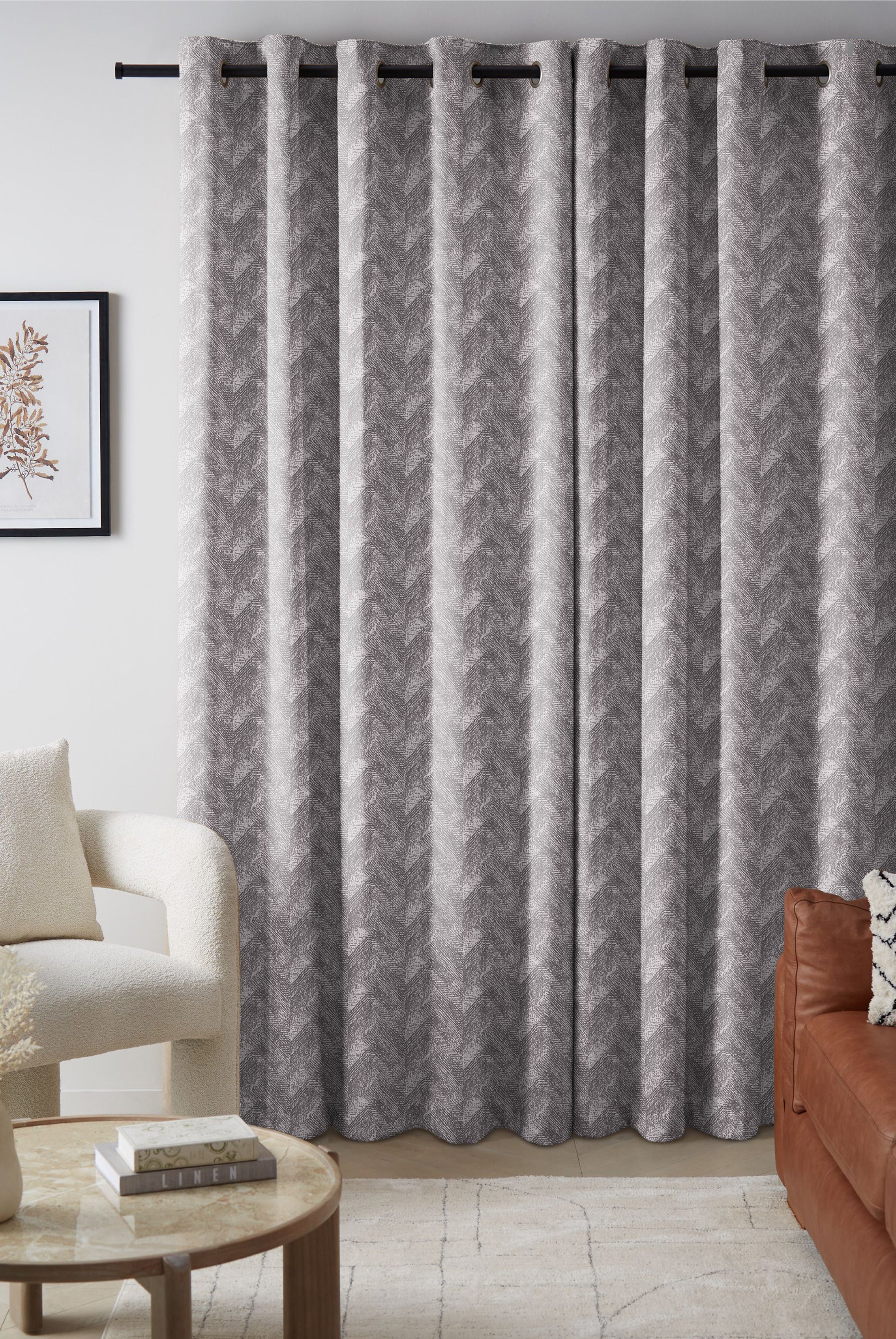 ENSLEY STEEL PRINTED BLACKOUT CURTAIN