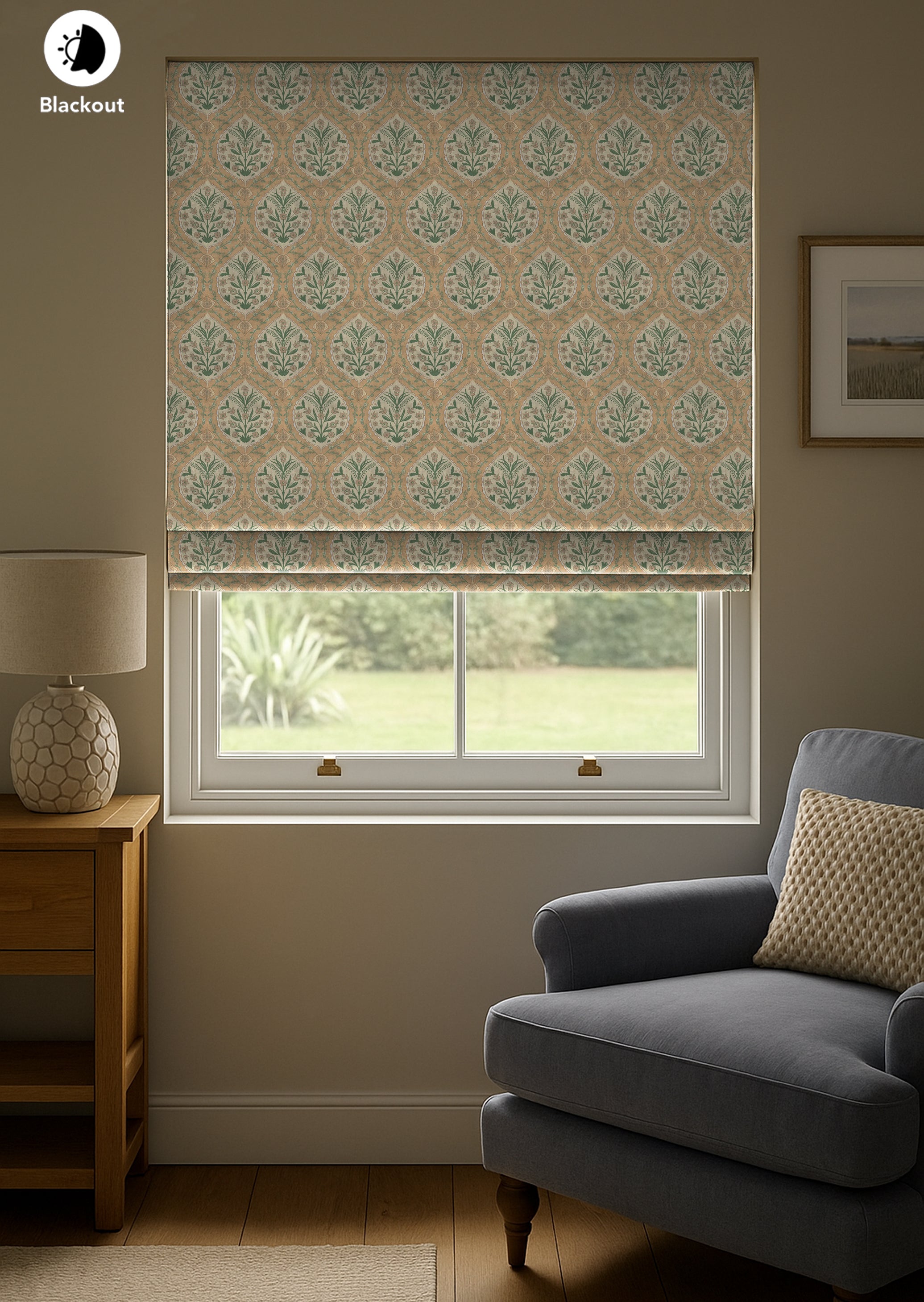 SOMERLEY YELLOW READY MADE ROMAN BLIND