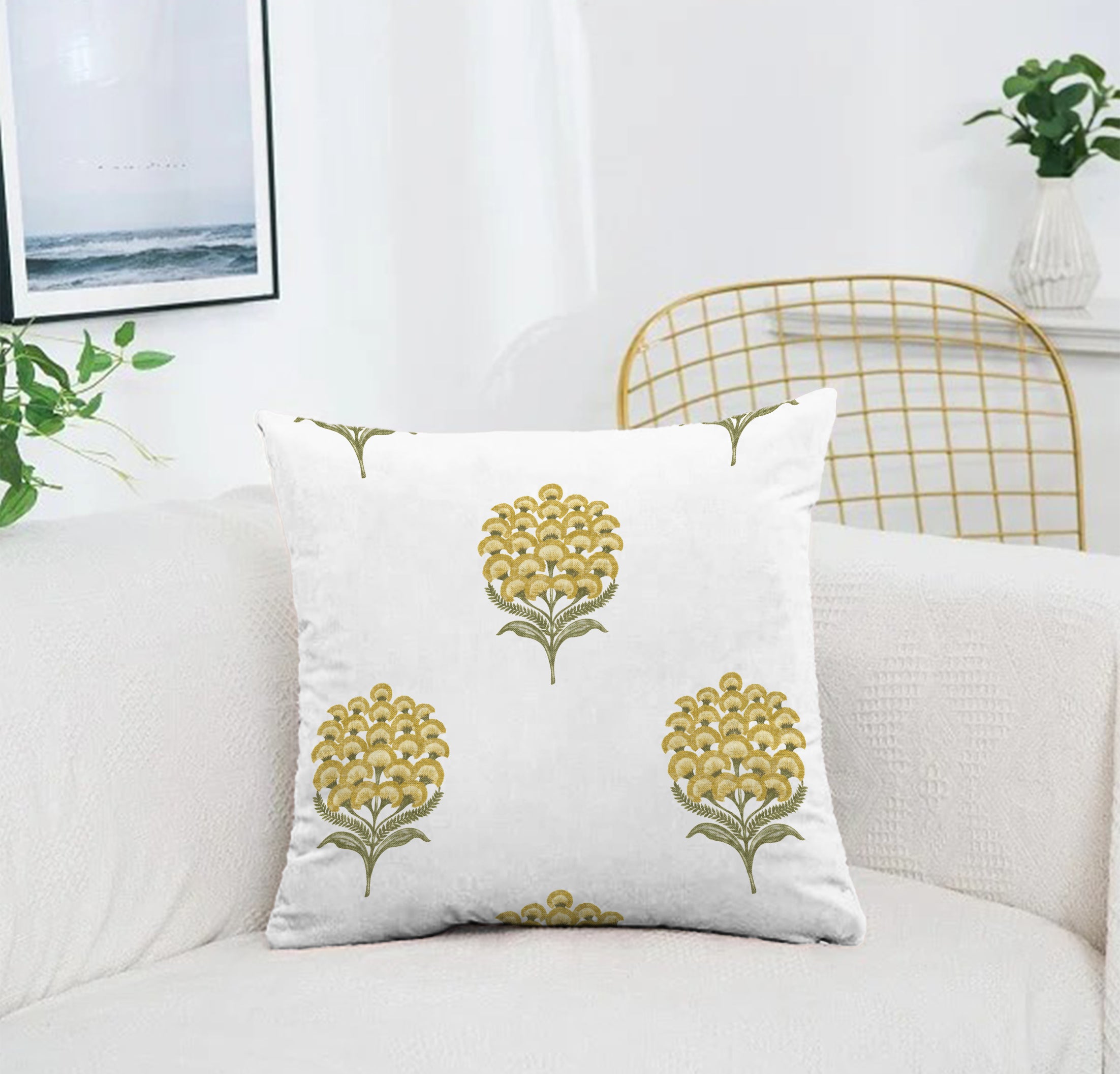 POKHARA MUSTARD CUSHION COVER (Pack of 2)