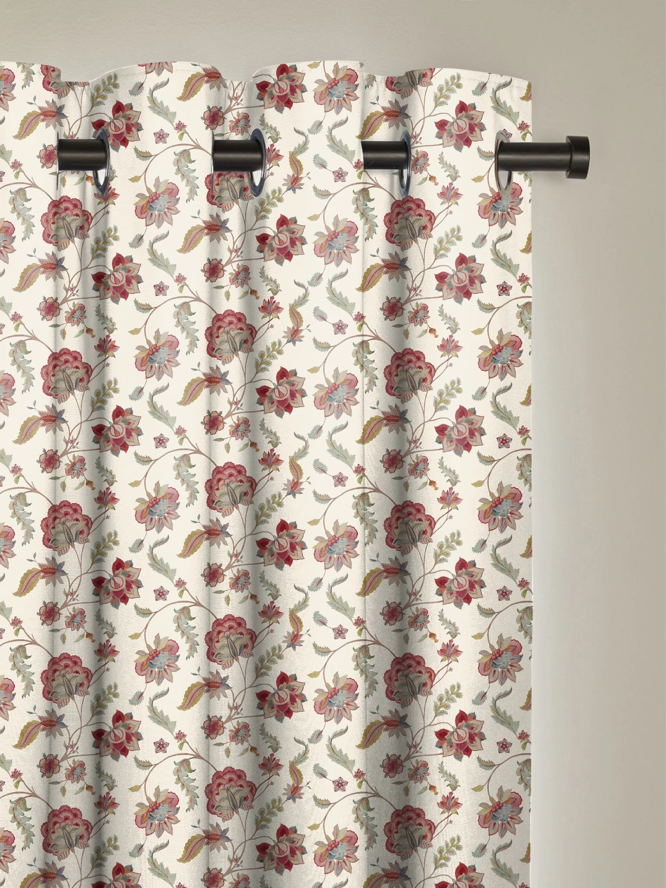 ASHFORD MATTY RED PRINTED ROOM DARKENER CURTAIN