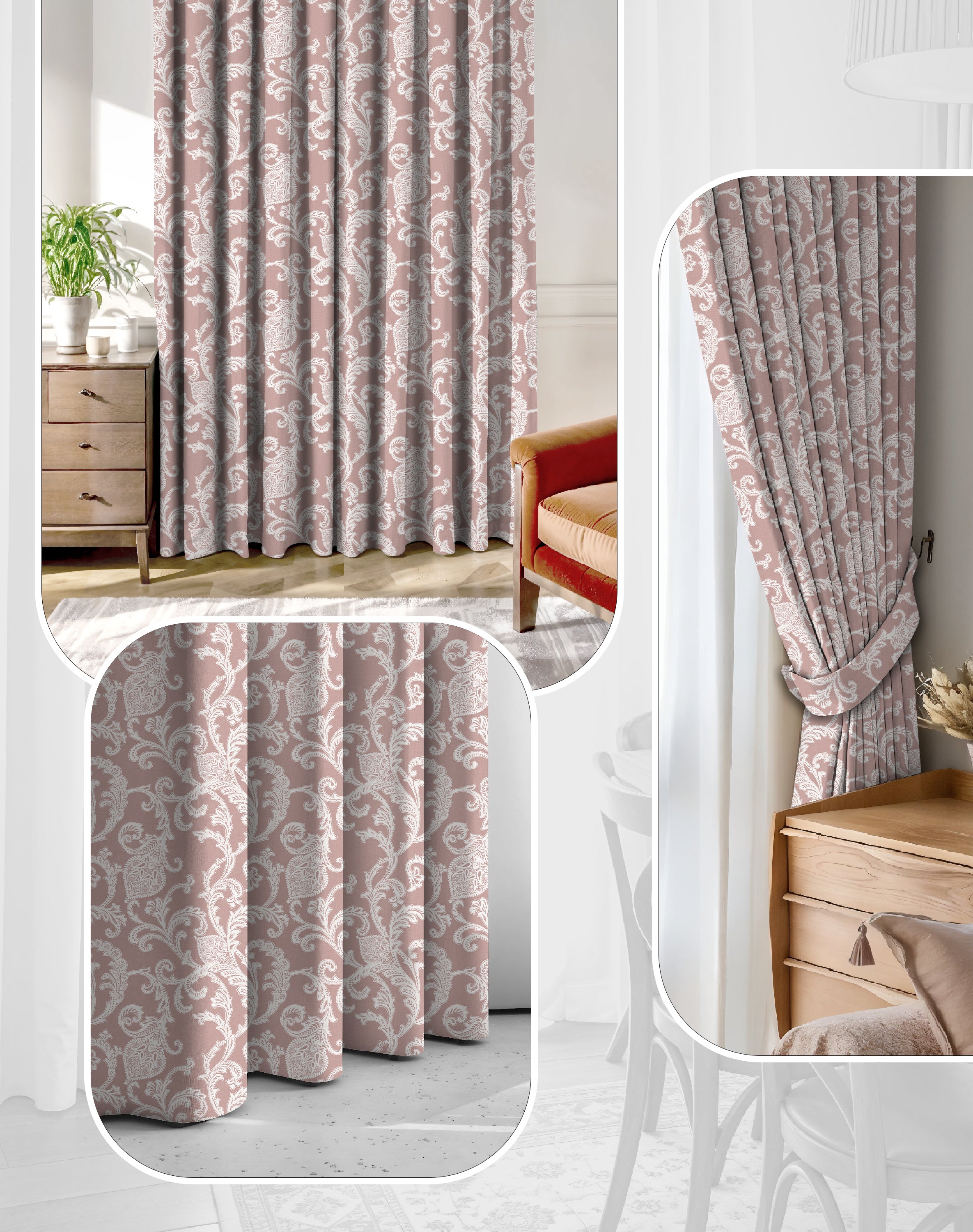 KELVIN BONJOUR DIGITAL PRINTED BLACKOUT CURTAINS
